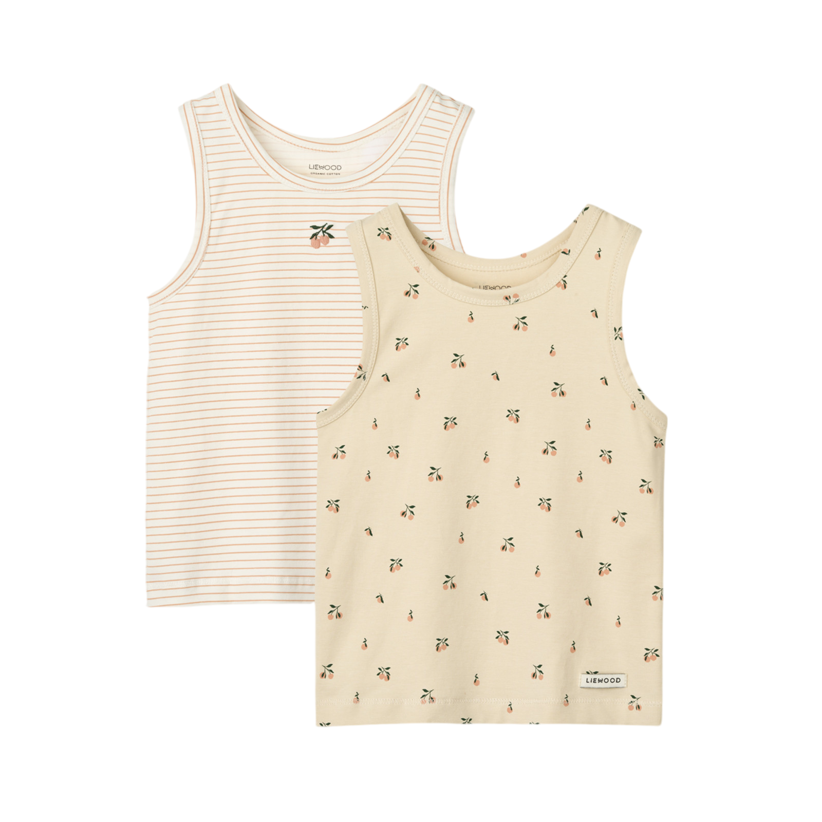 Top 2er-Set Faris Printed Mini Peach Sea Shell Stripe Mix