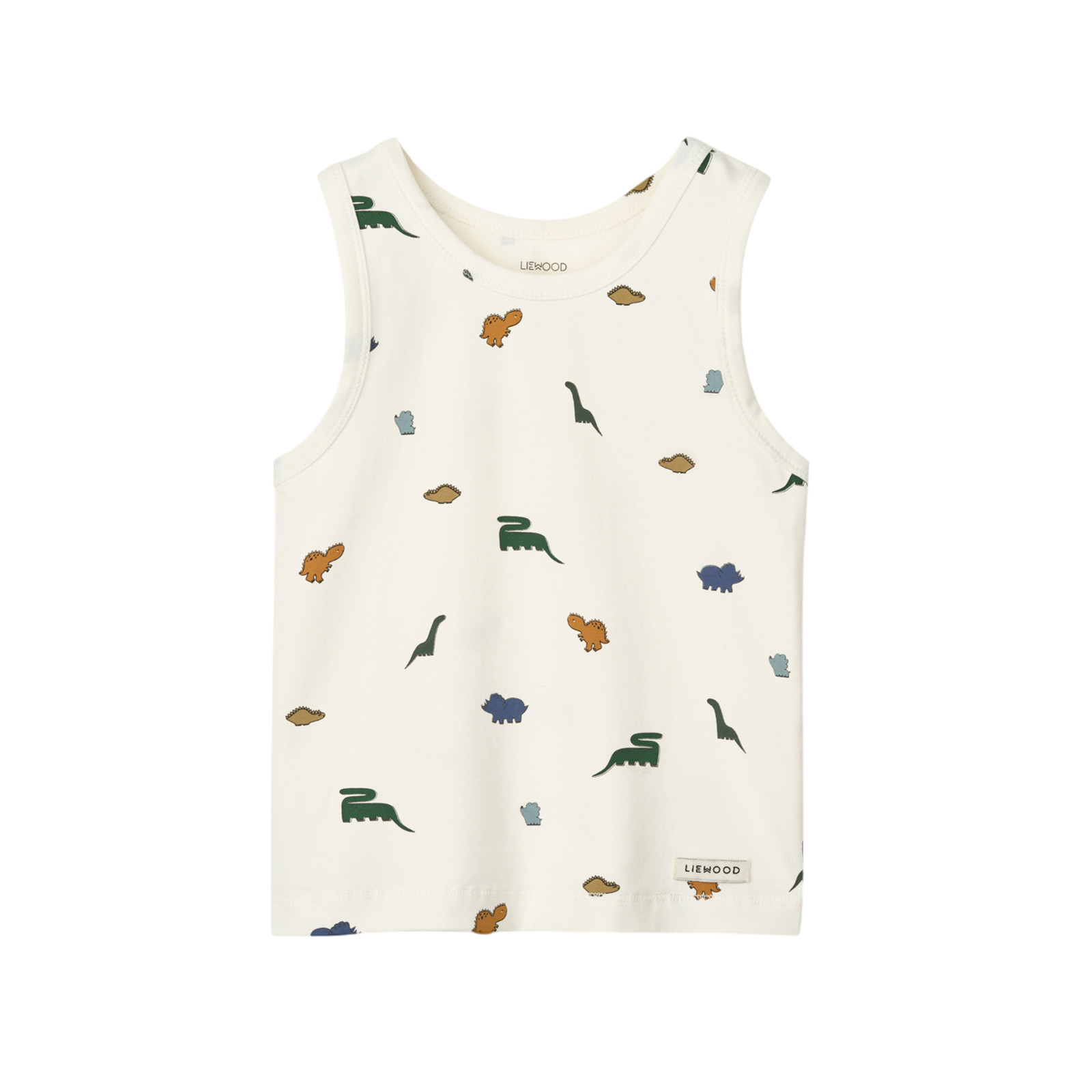 Top set of 2 Faris Printed Mini Dinosaurs Cream Stripe Mix