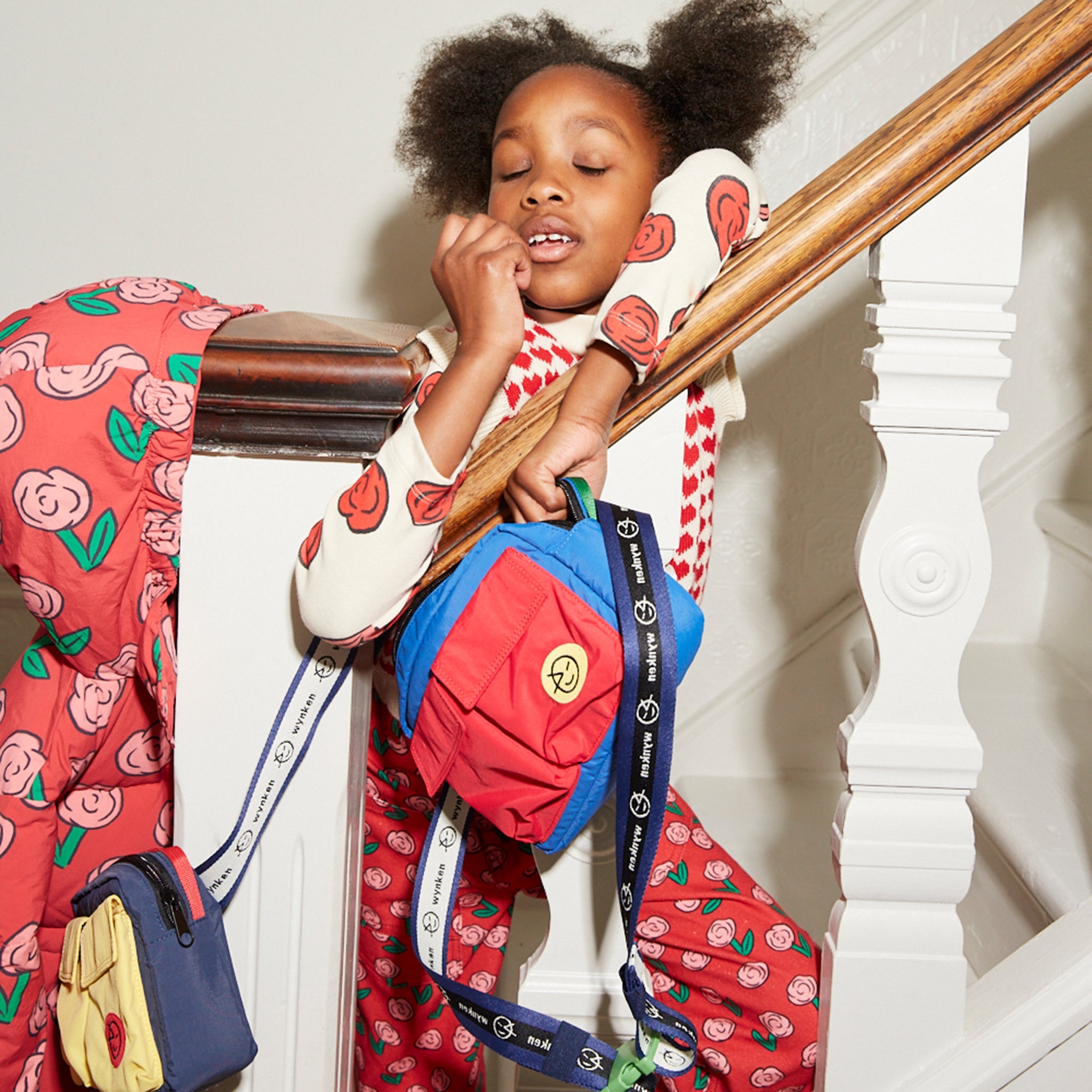 Handbag Duo Pocket Soft Yellow Navy