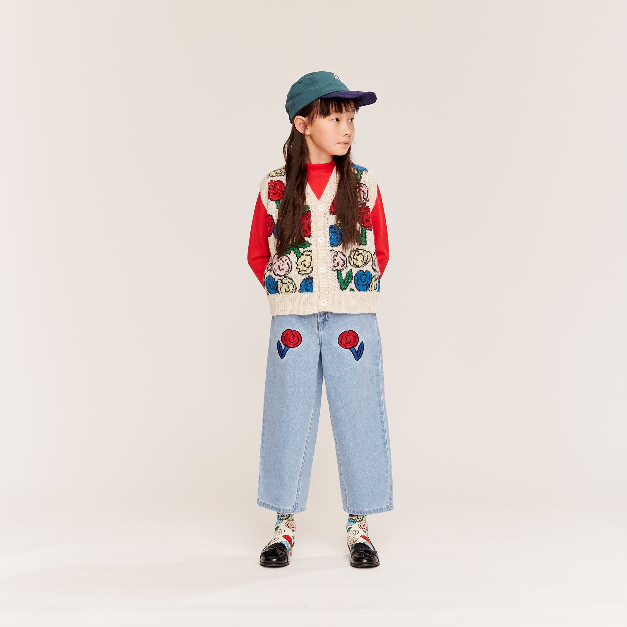 Gilet tricoté Kukka Floral Colour