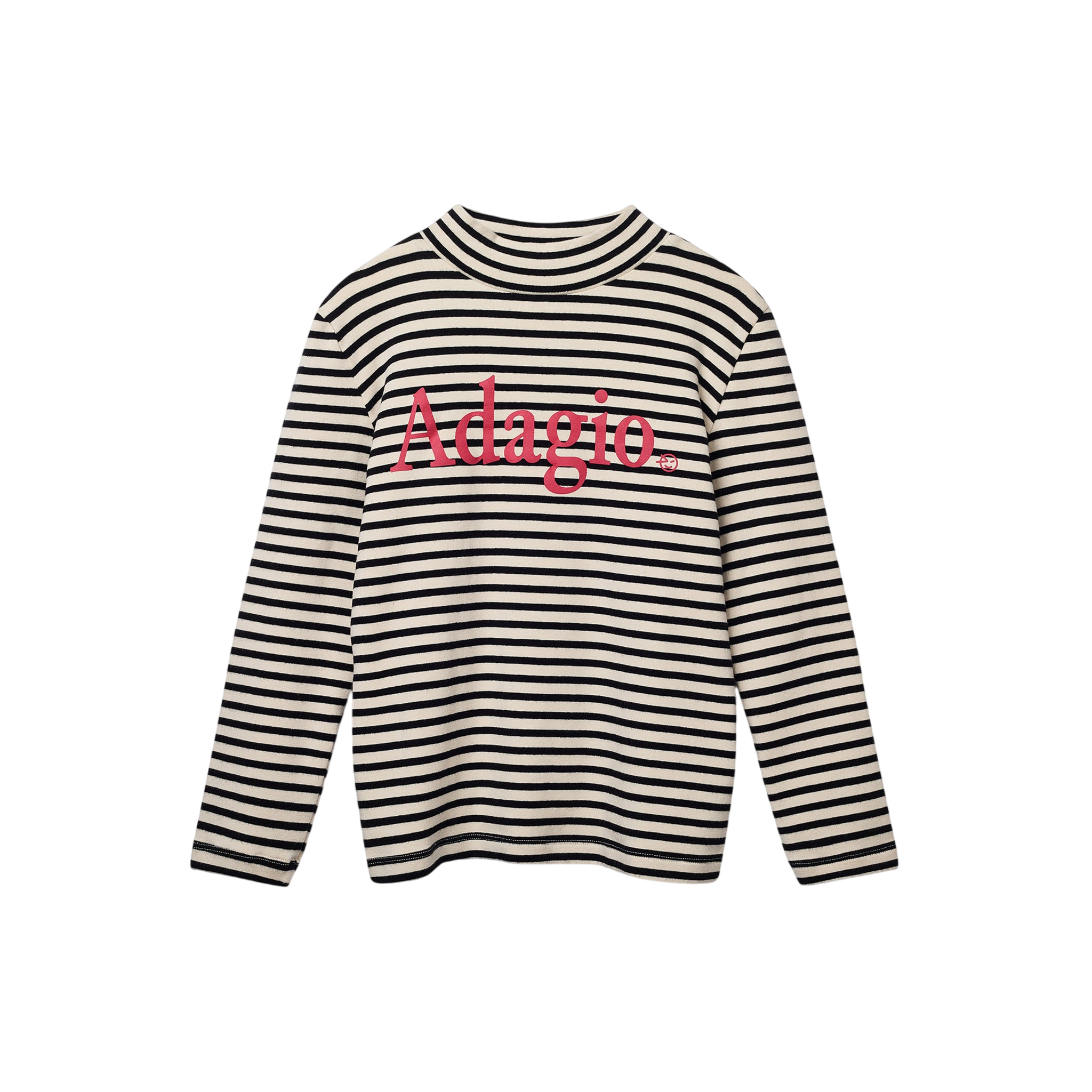 Langarmshirt Lento Black Ecru Stripe