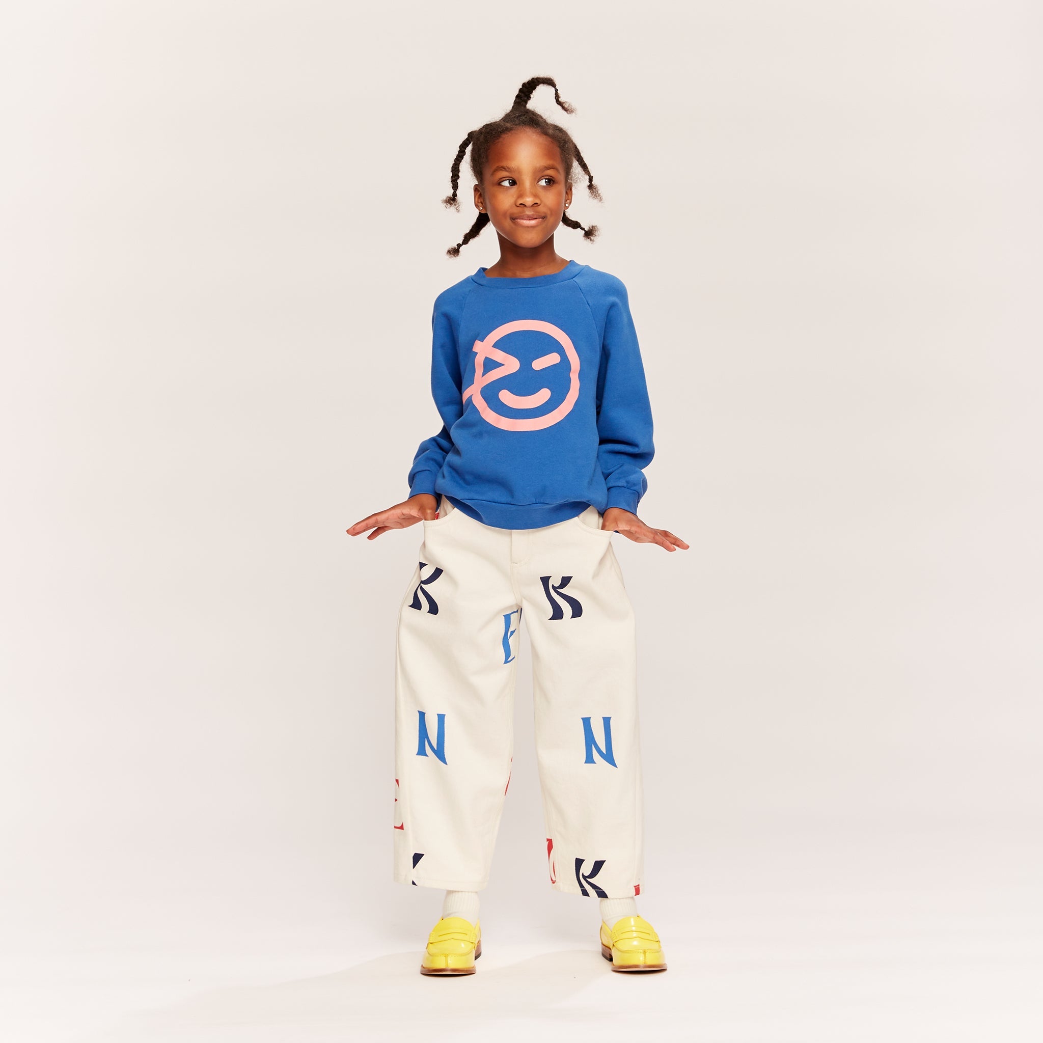 Sweatshirt Raglan Wynk Slow Blue