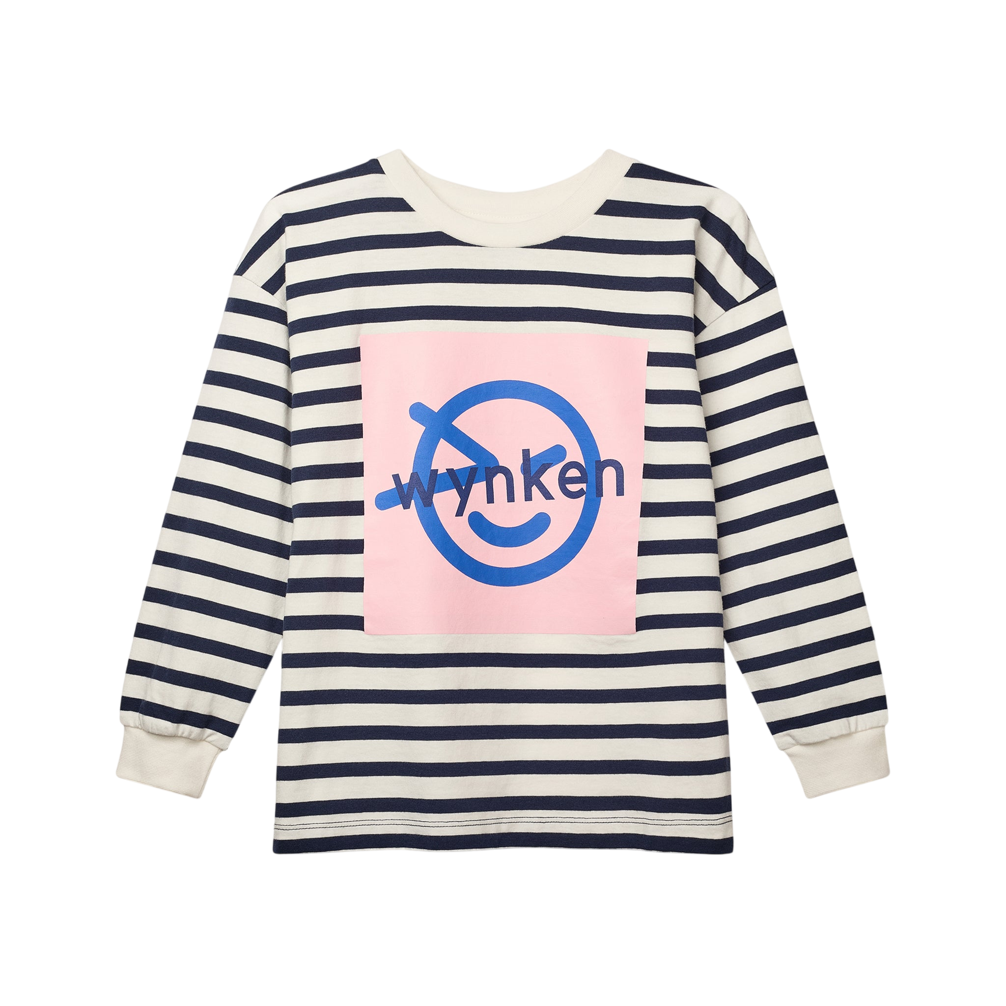 T-shirt à manches longues Wynk Stripe Blush Pink True Blue