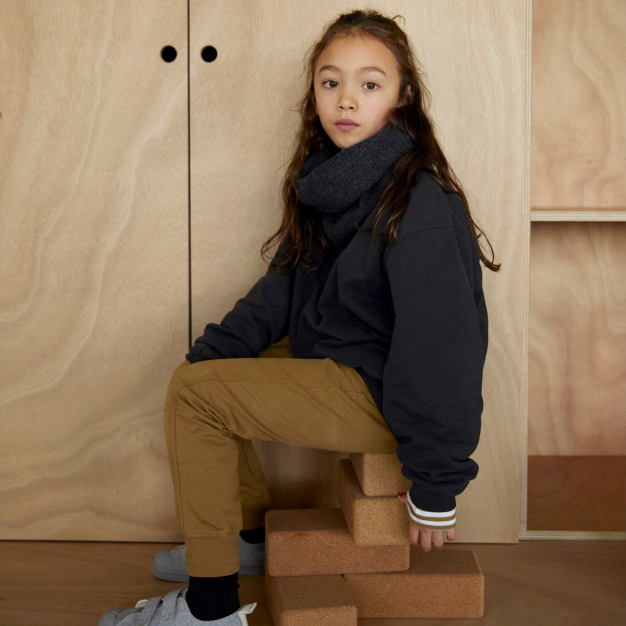 Écharpe en laine mérinos Blue Grey