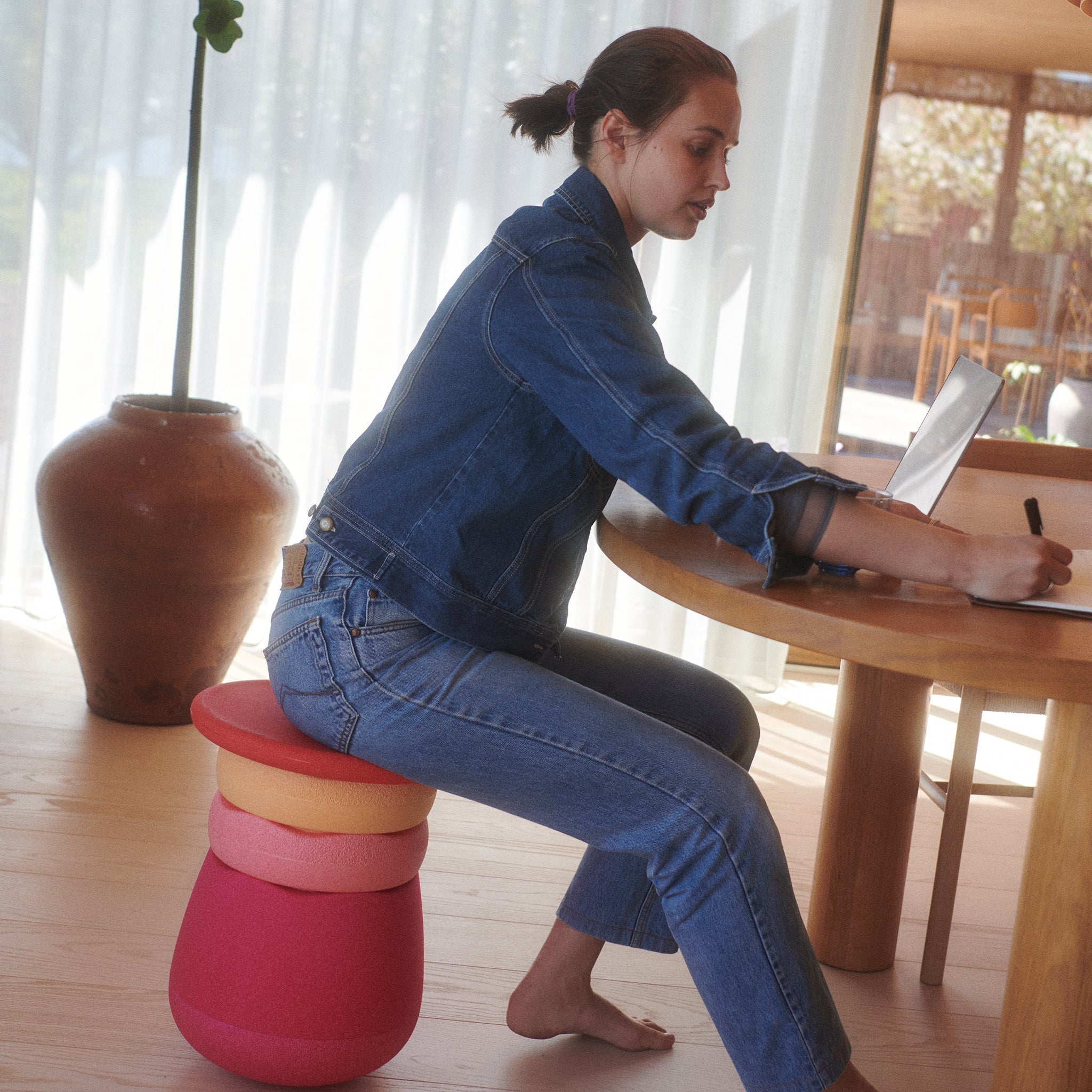 Pierre à empiler Base rose