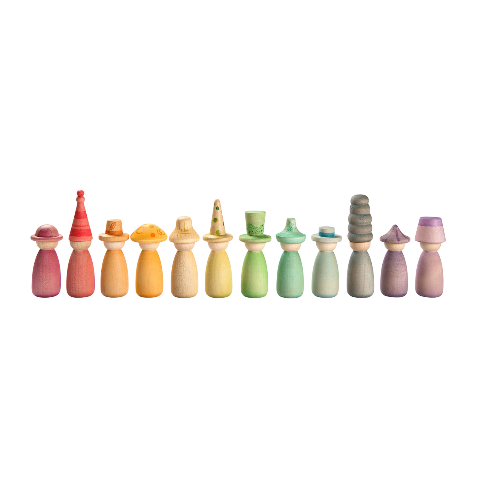 Holzfiguren 12 Fancy Nins Rainbow Grapat