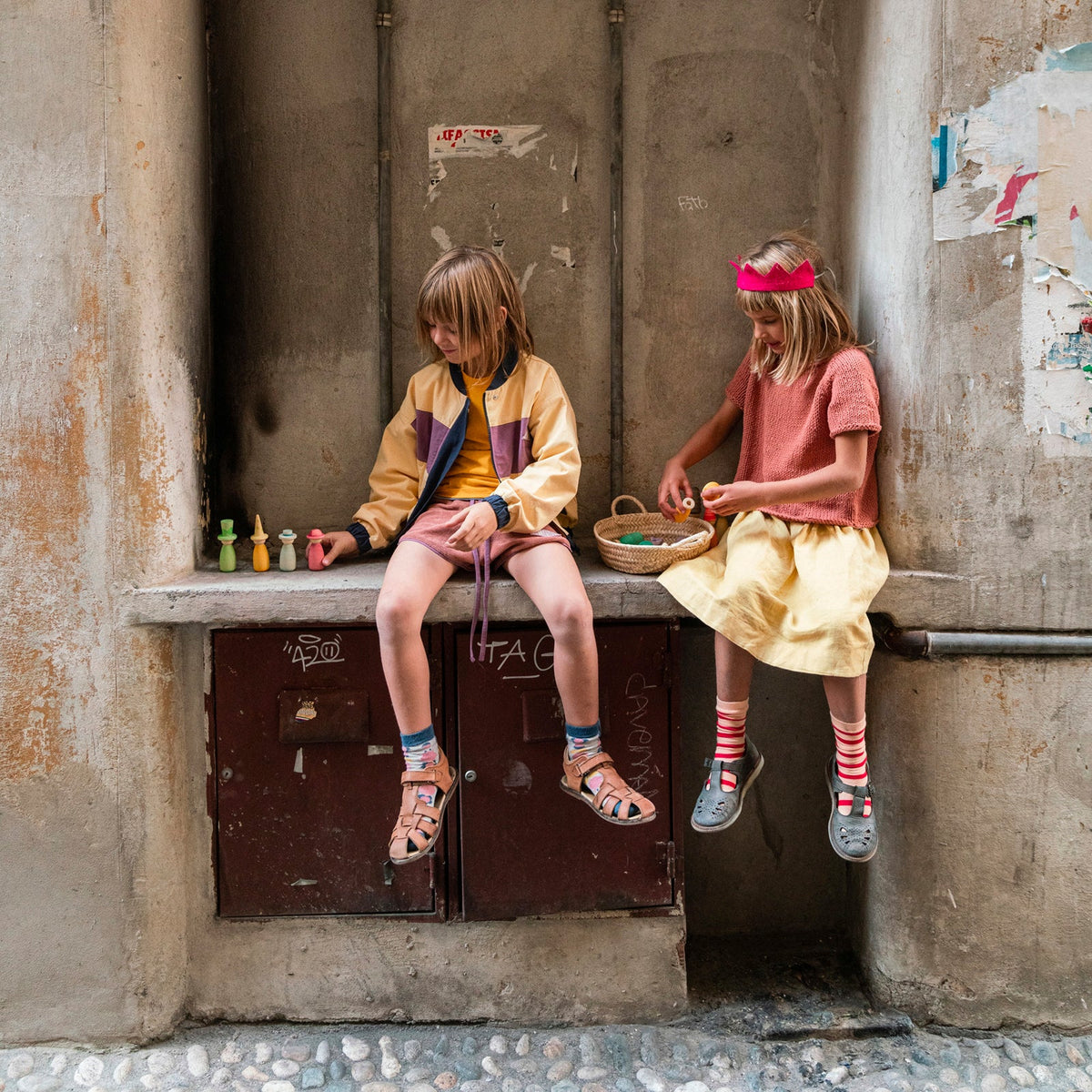 Wooden figures 12 Fancy Nins Rainbow Grapat