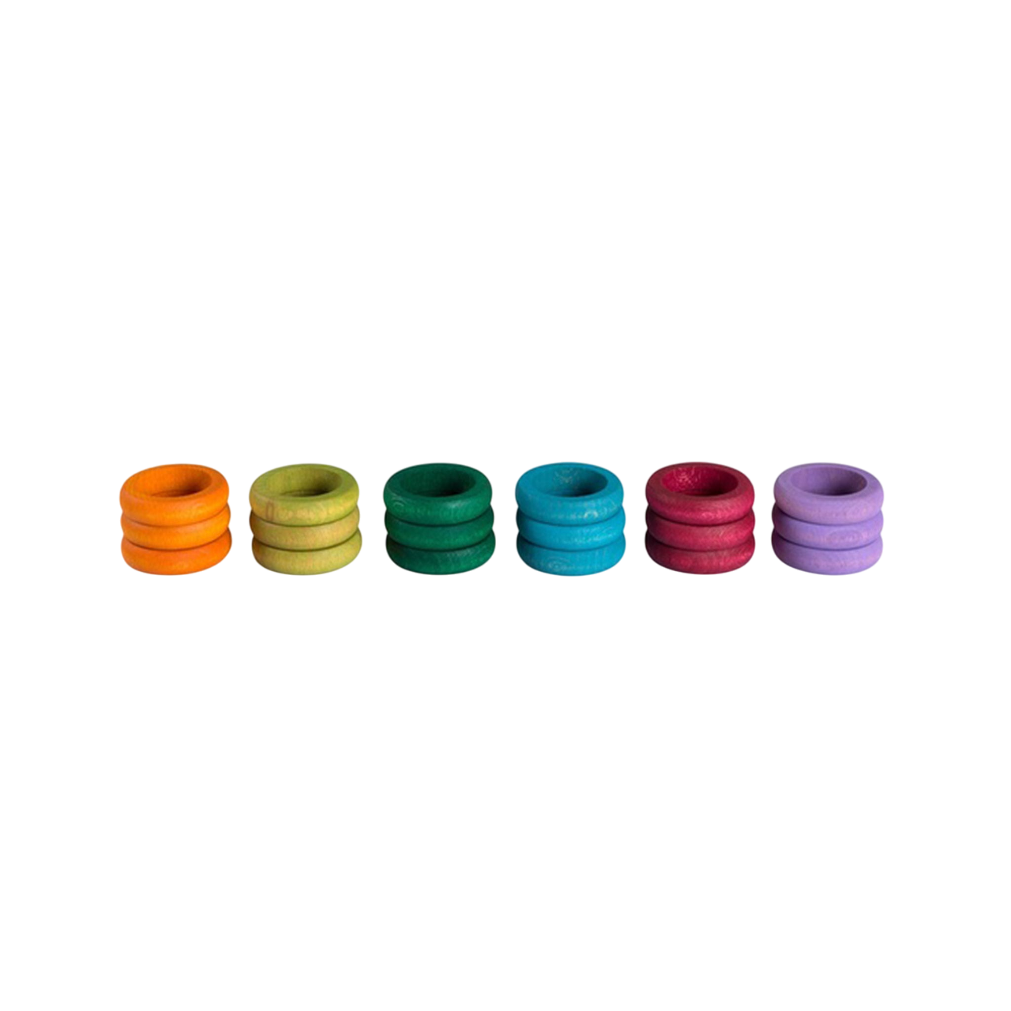 Holzringe Komplementärfarben 18 Stück Grapat