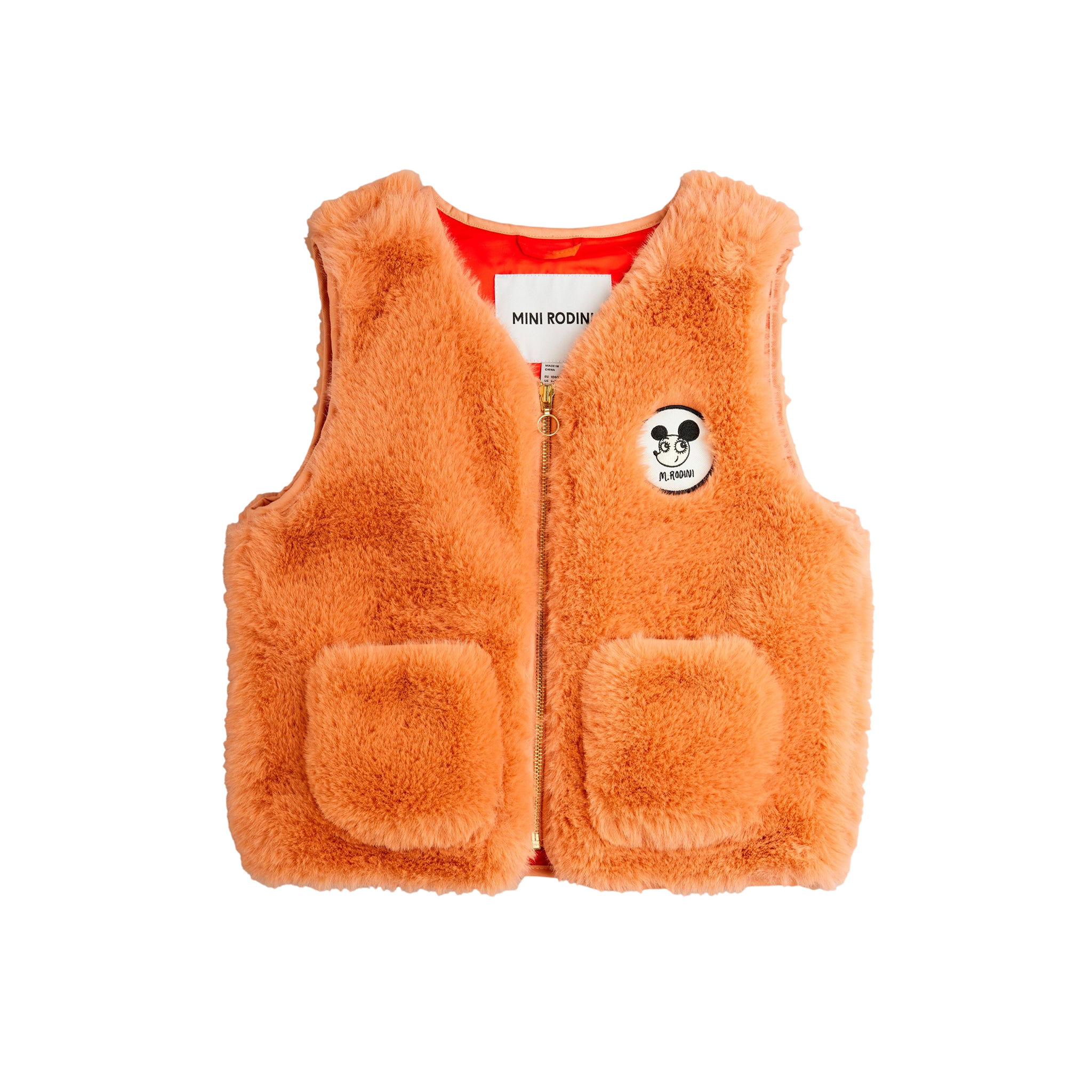 Weste Ritzratz Patch Faux Beige