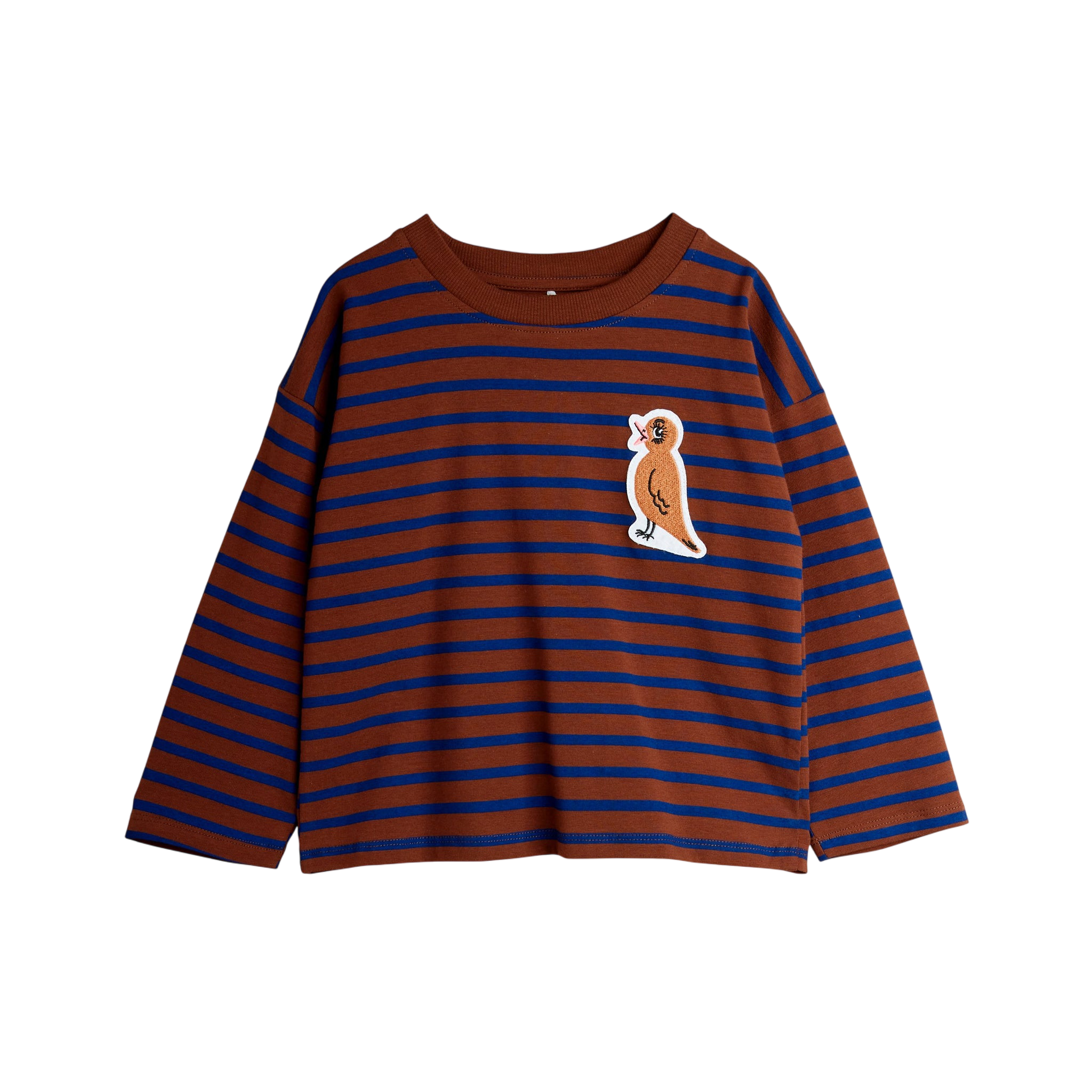 Chemise à manches longues Stripe Bird Patch Brown