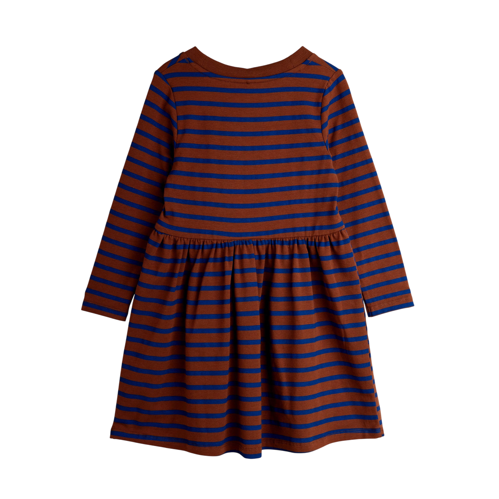 Kleid Stripe Bird Patch Brown