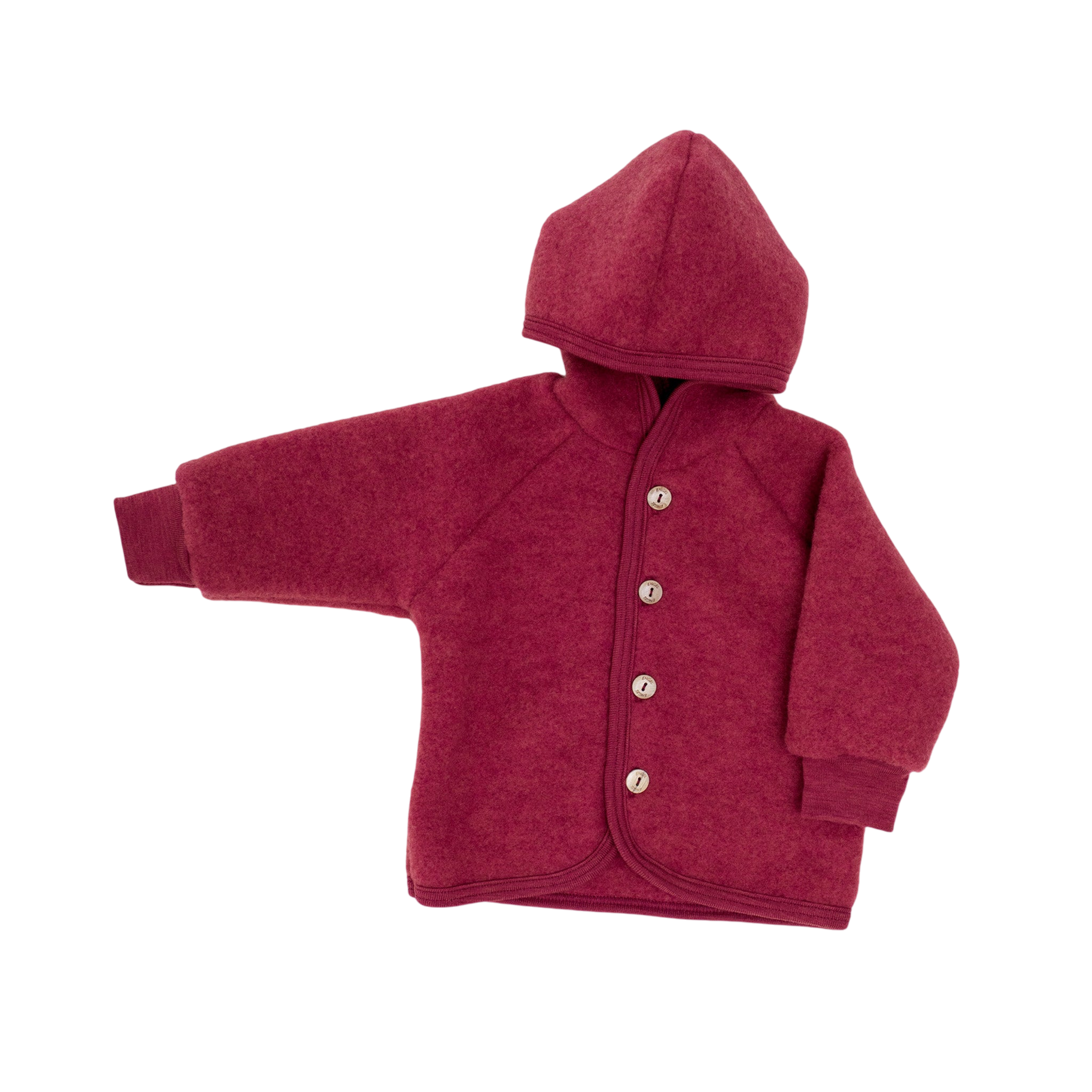 Engel Natur Kapuzenjacke aus Merinowolle Jaspis Melange