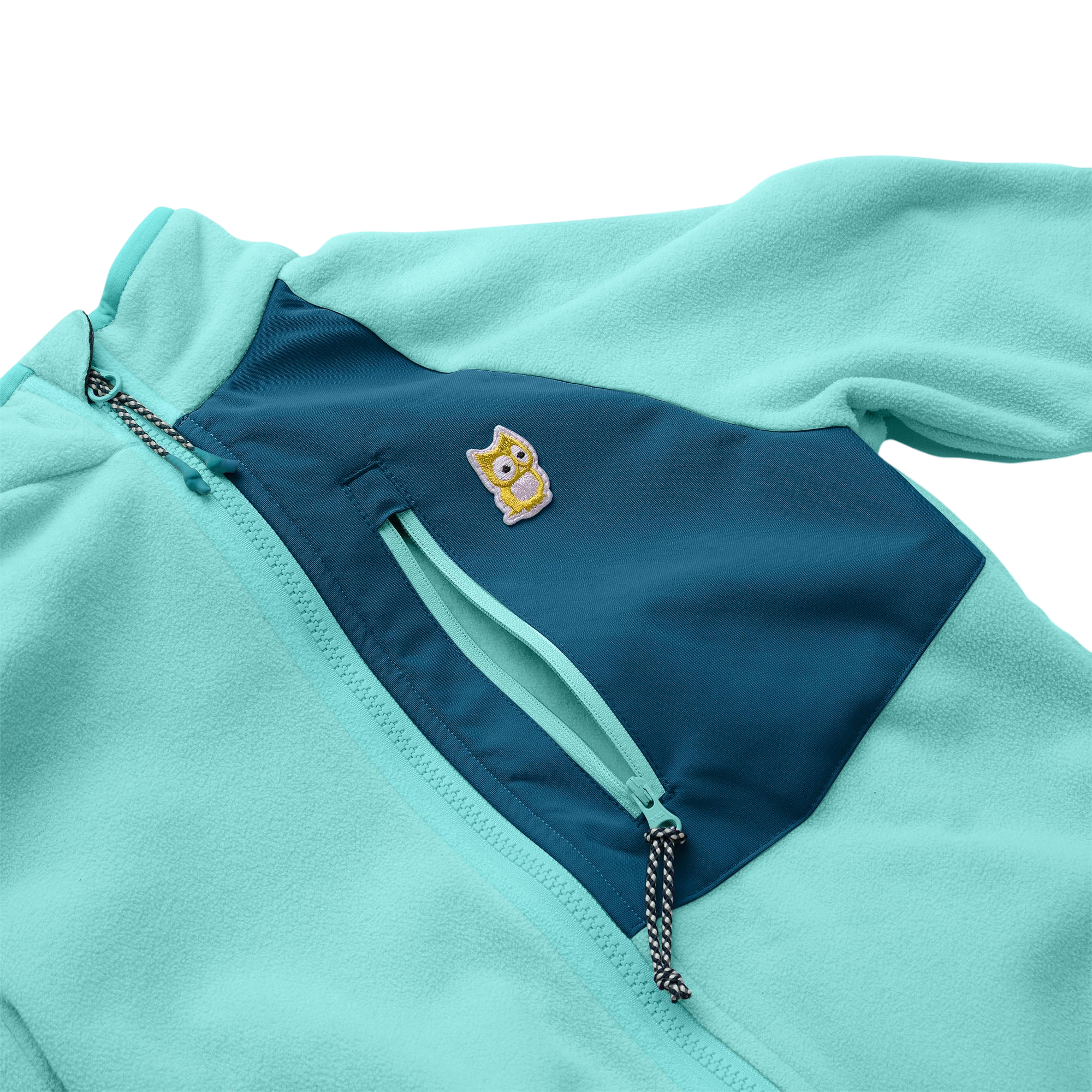 Veste polaire bio Avan Manbali blue / Deep petrol