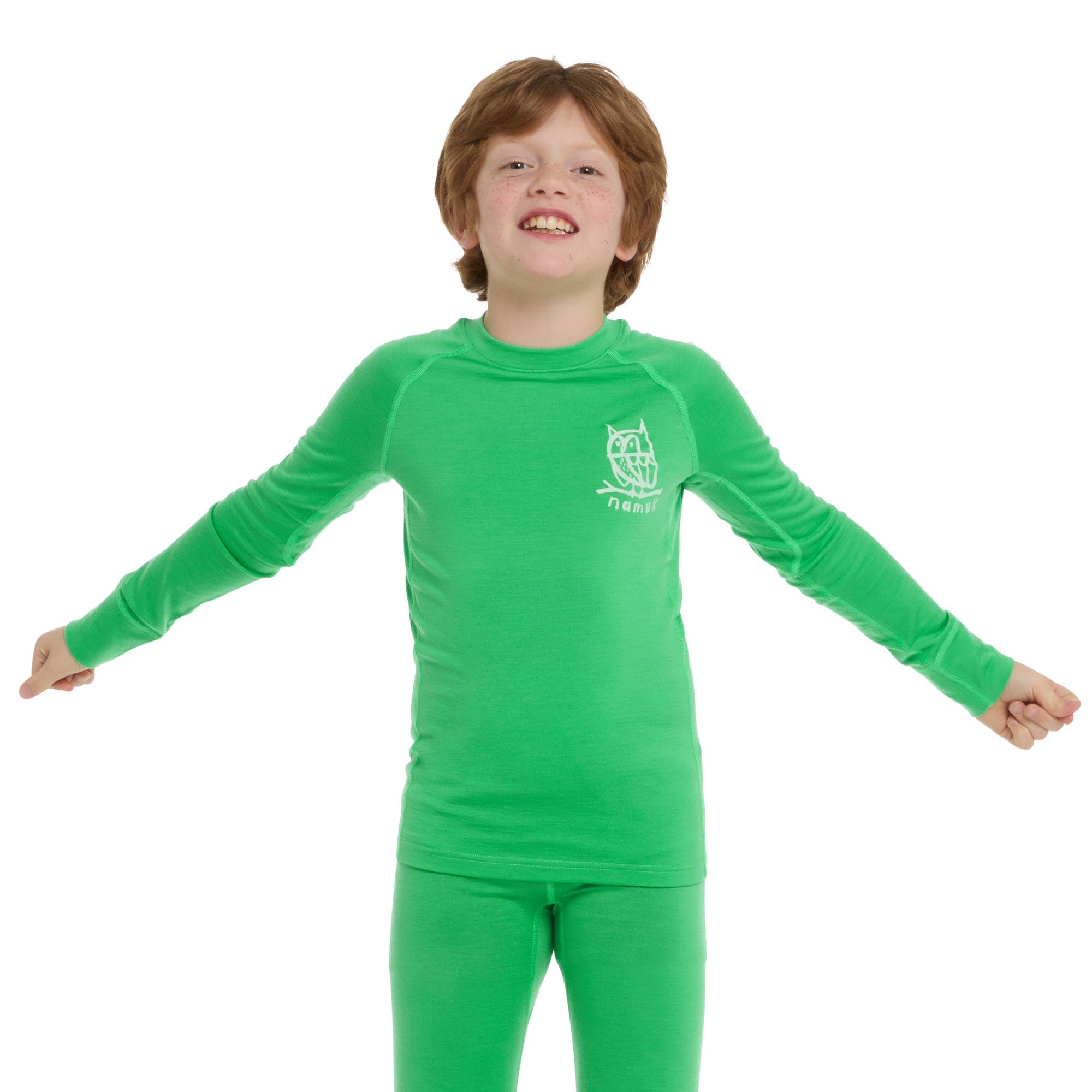 Longsleeve Uil Merino Elo Rana green