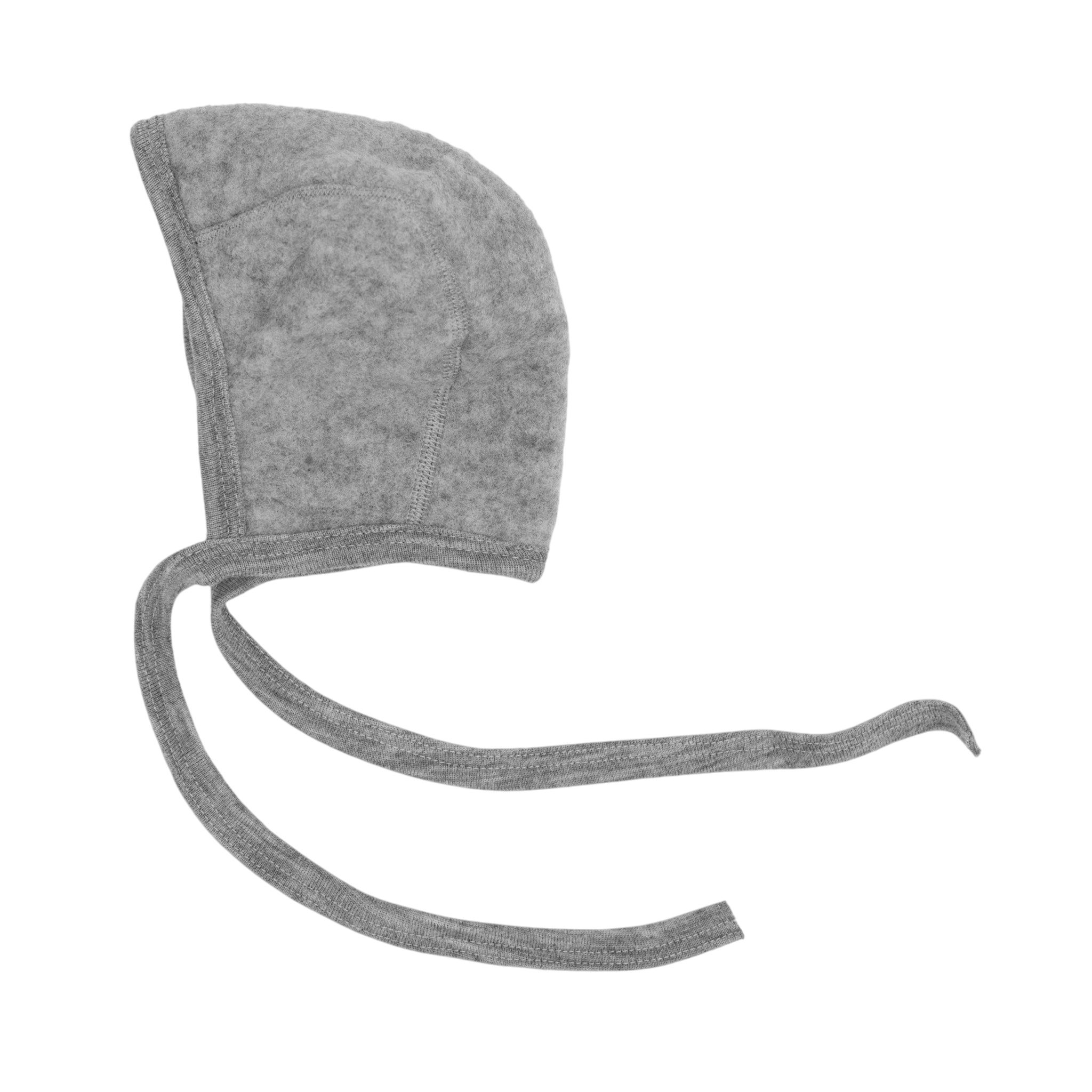 Baby-Häubchen Hellgrau Melange