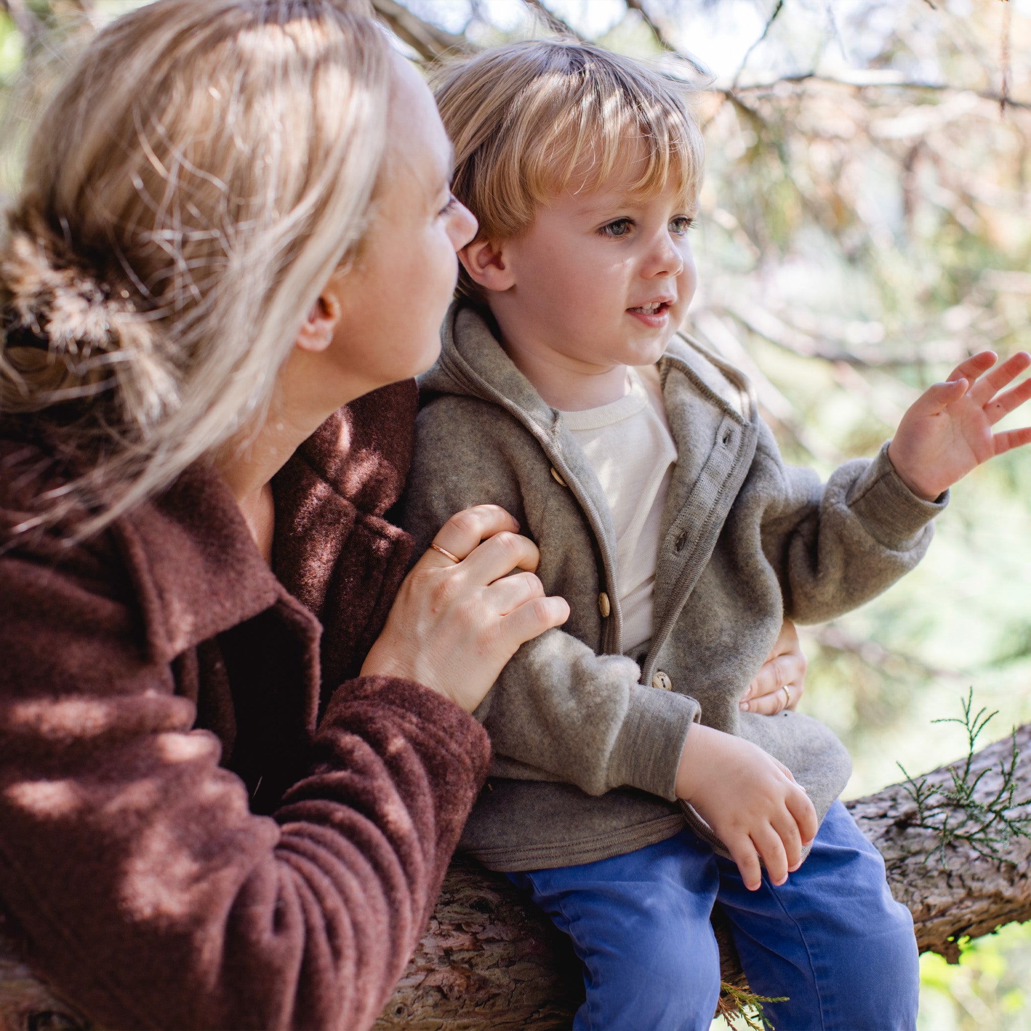 Engel Natur Veste à capuche en laine mérinos gris clair mélangé