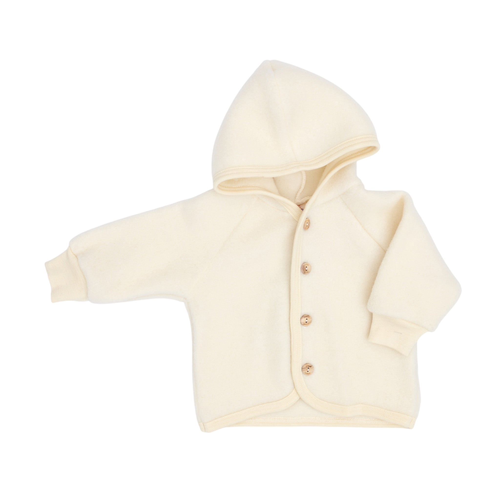 Engel Natur Kapuzenjacke aus Merinowolle Natur