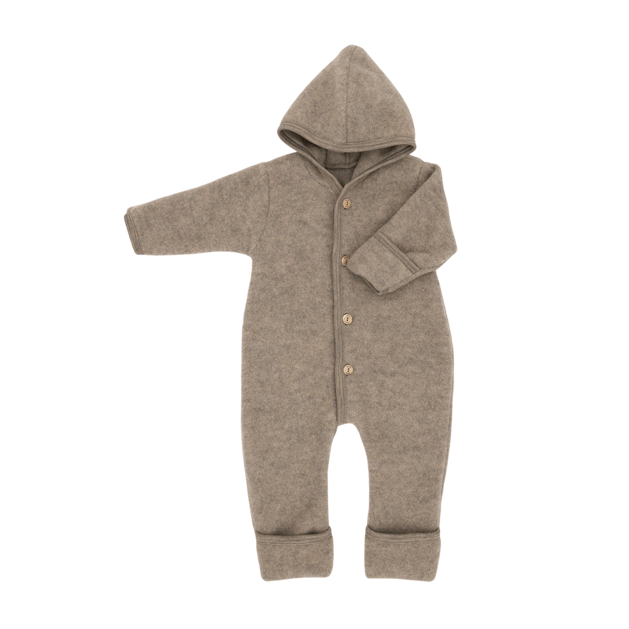 Engel Natur Baby Overall aus Merinowolle Walnuss Melange