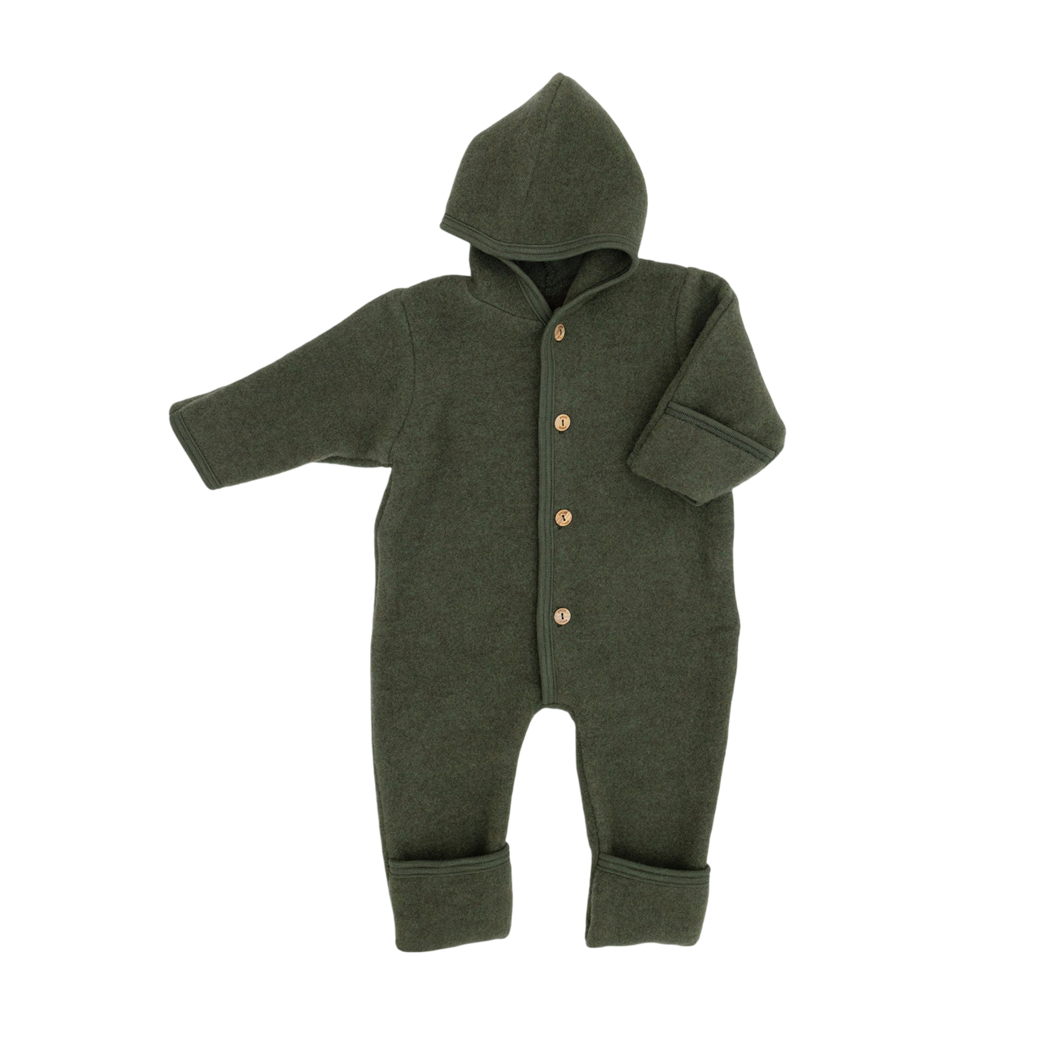 Engel Natur Baby Overall aus Merinowolle Schilf Melange
