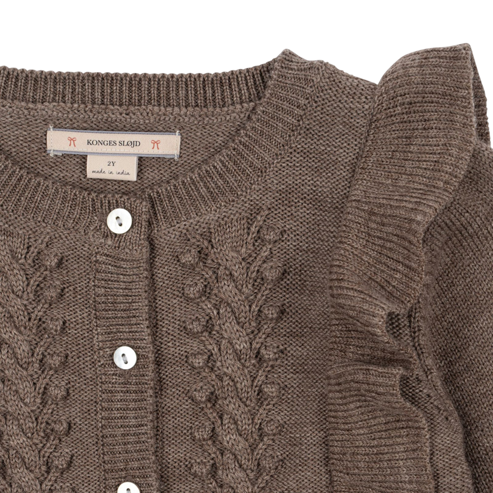 Cardigan Fiol Frill Bunny Brown Melange