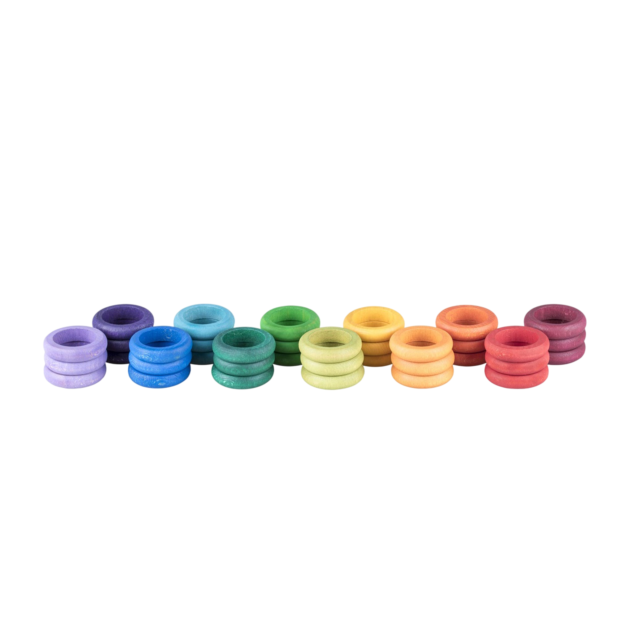 36 wooden rings (12 colors) Grapat