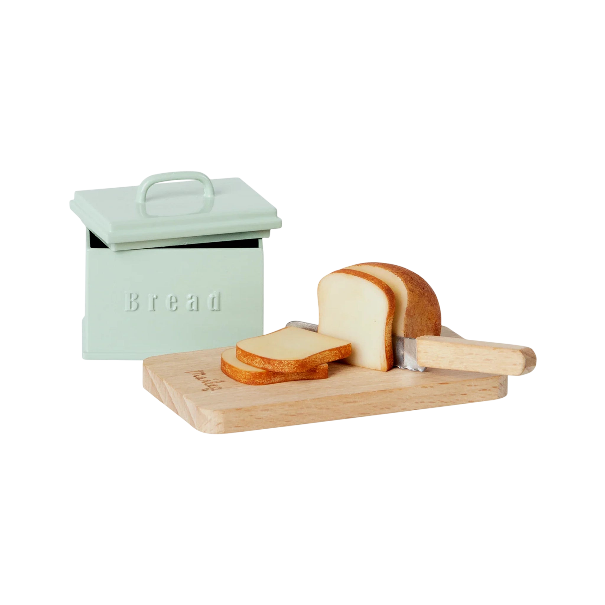 Maileg boîte à pain miniature avec planche à découper et couteau