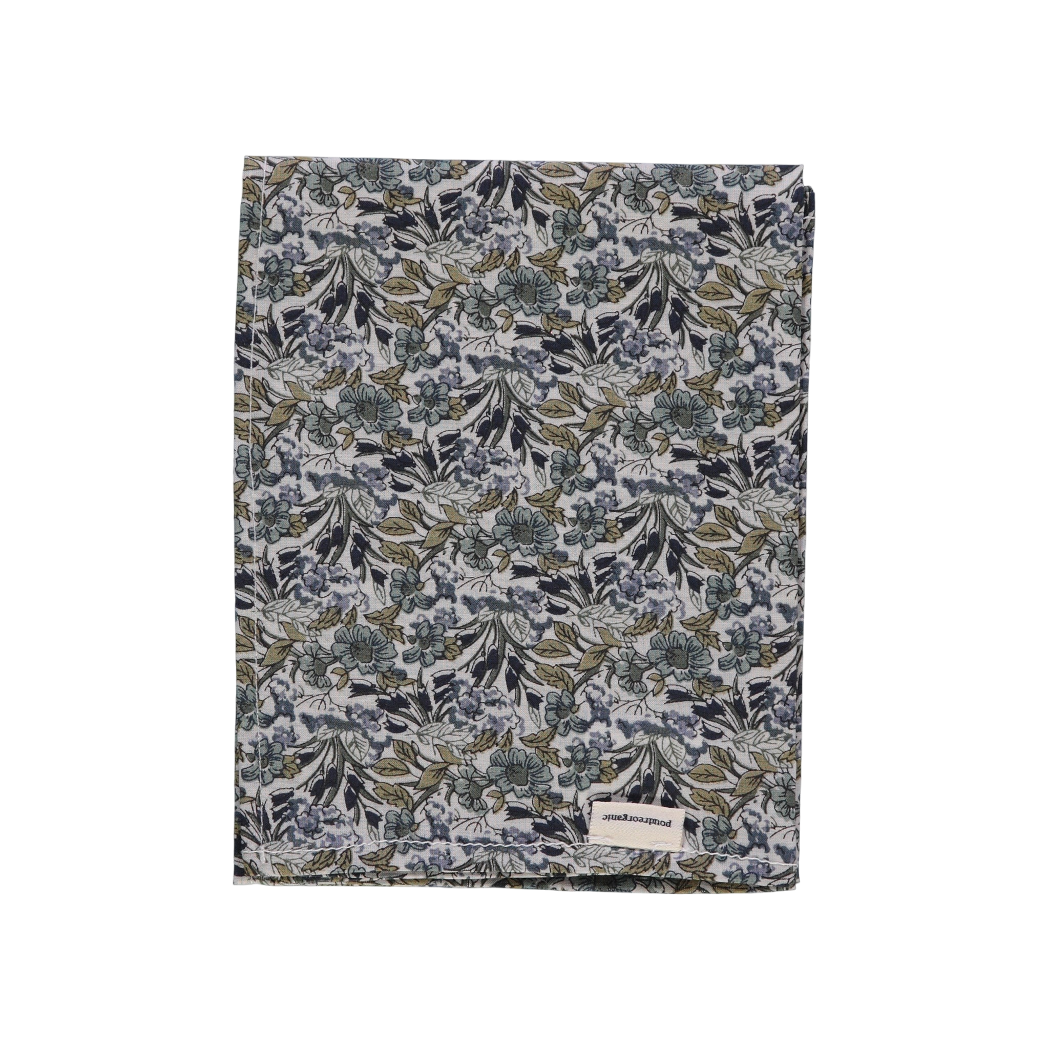 Bandana Tournesol Motif Fleuri Vert Bleu