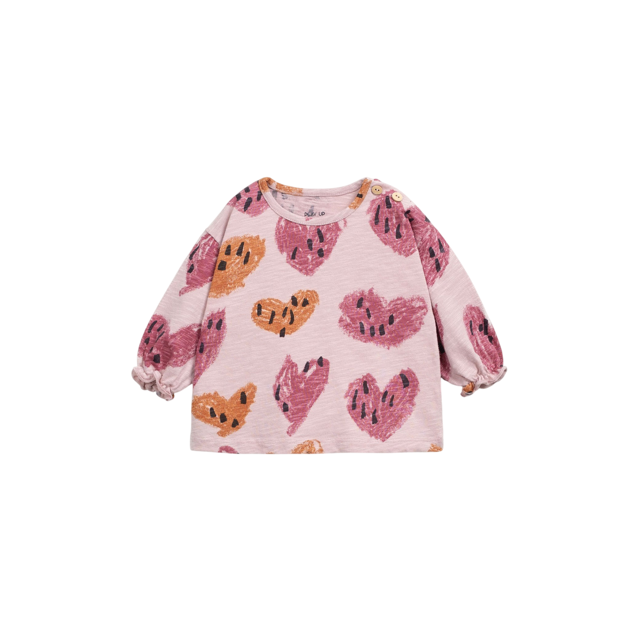 T-shirt bébé manches longues Flamé Rose