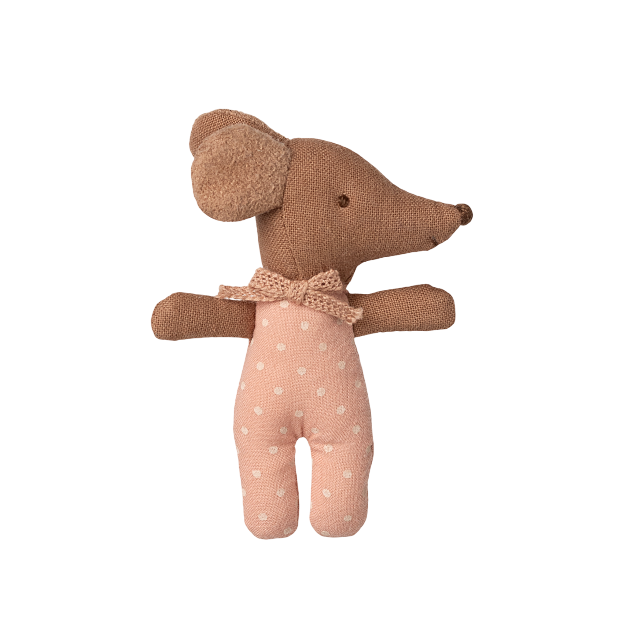 Maileg Bébé souris endormie dans une boîte d'allumettes rose