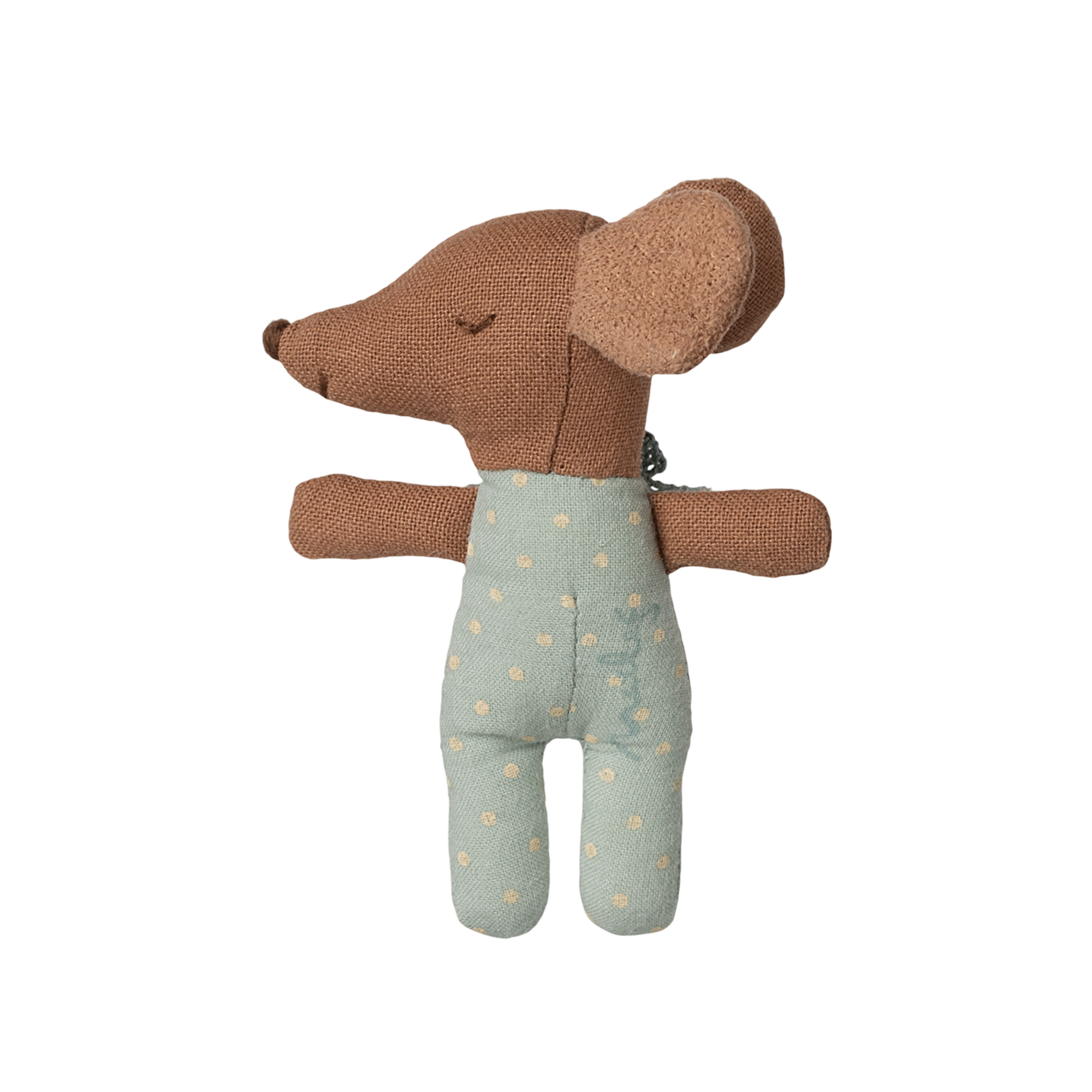 Maileg Bébé souris endormie dans une boîte d'allumettes bleue