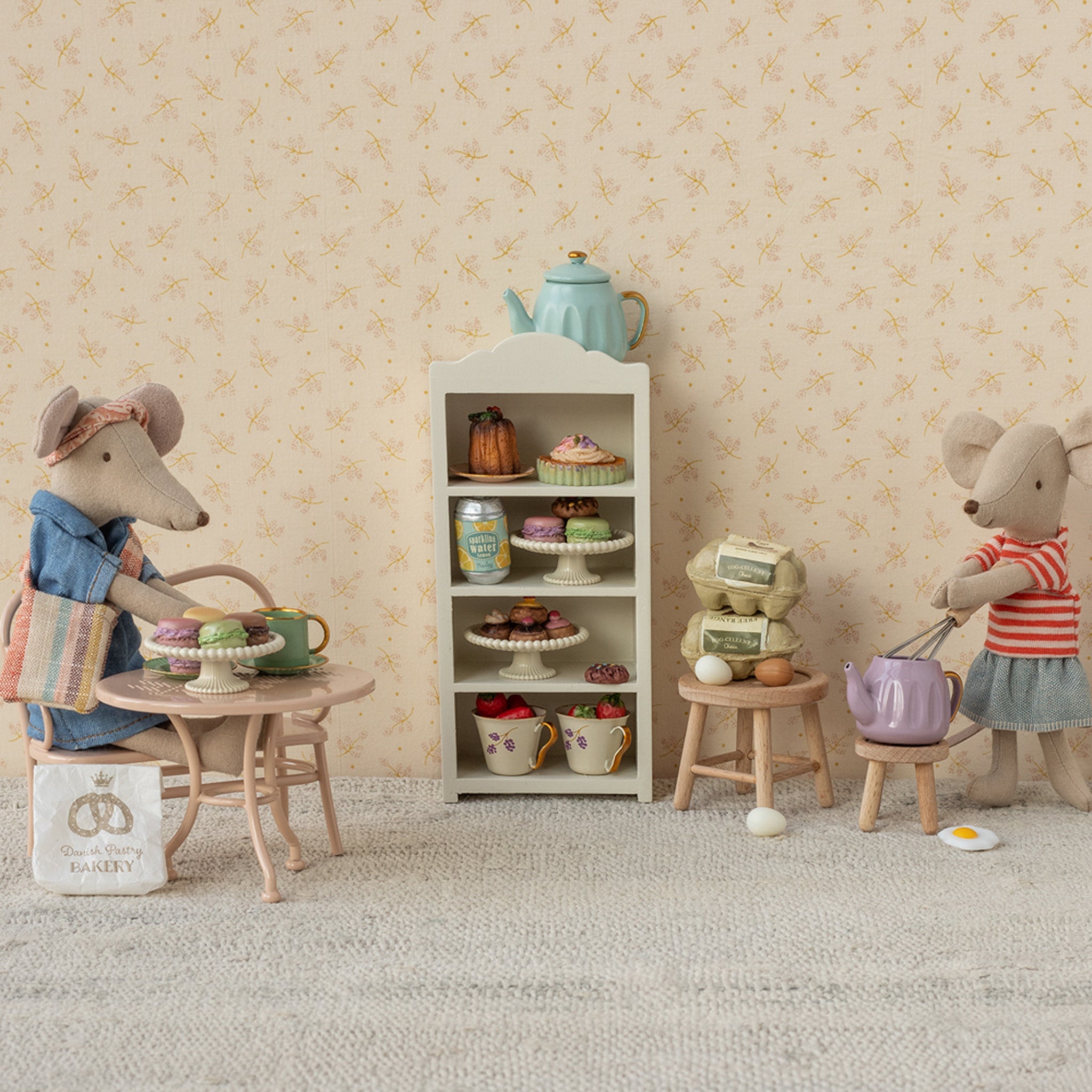 Maileg Café Set Maus Gross Blassrosa