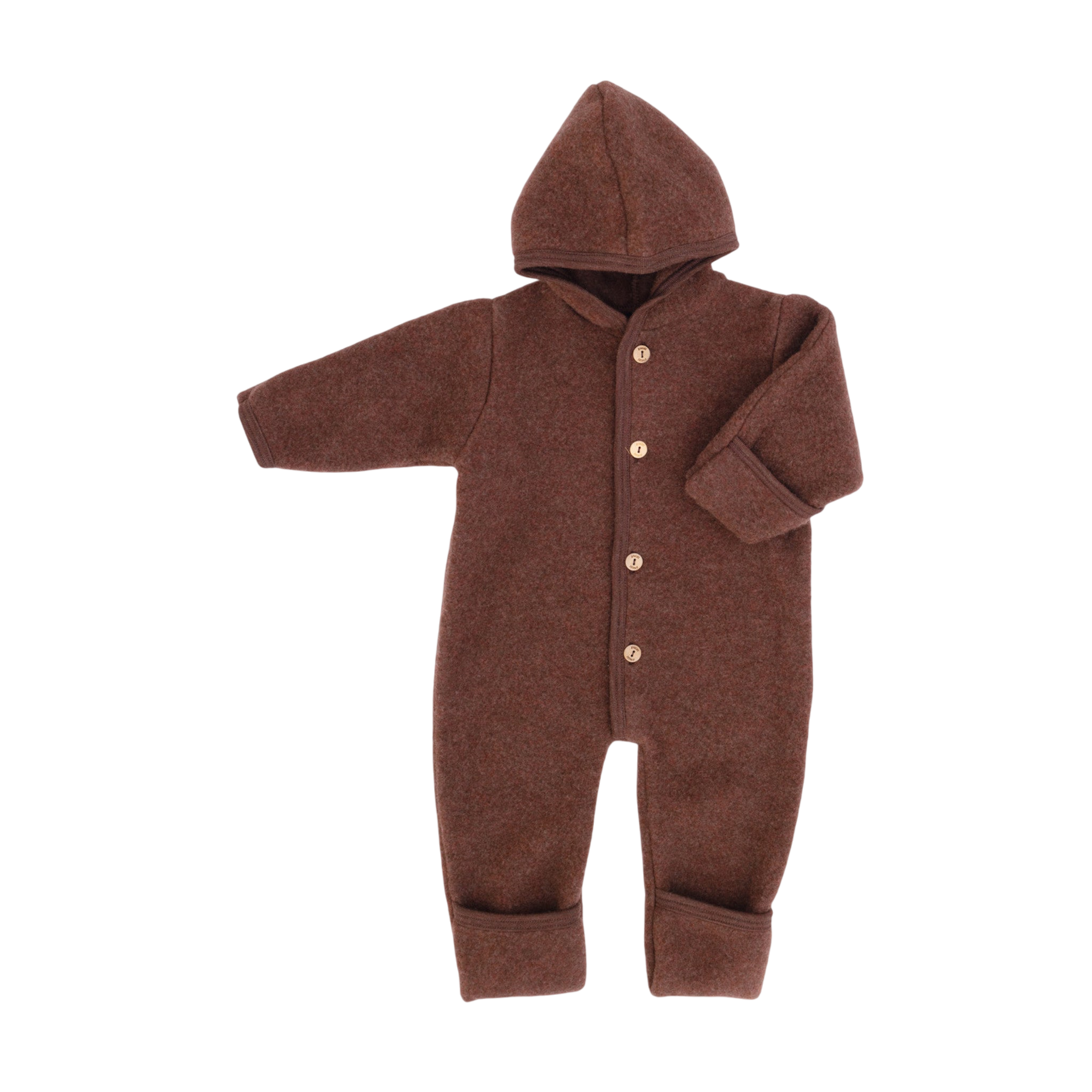 Engel Natur Baby Overall aus Merinowolle Zimt Melange