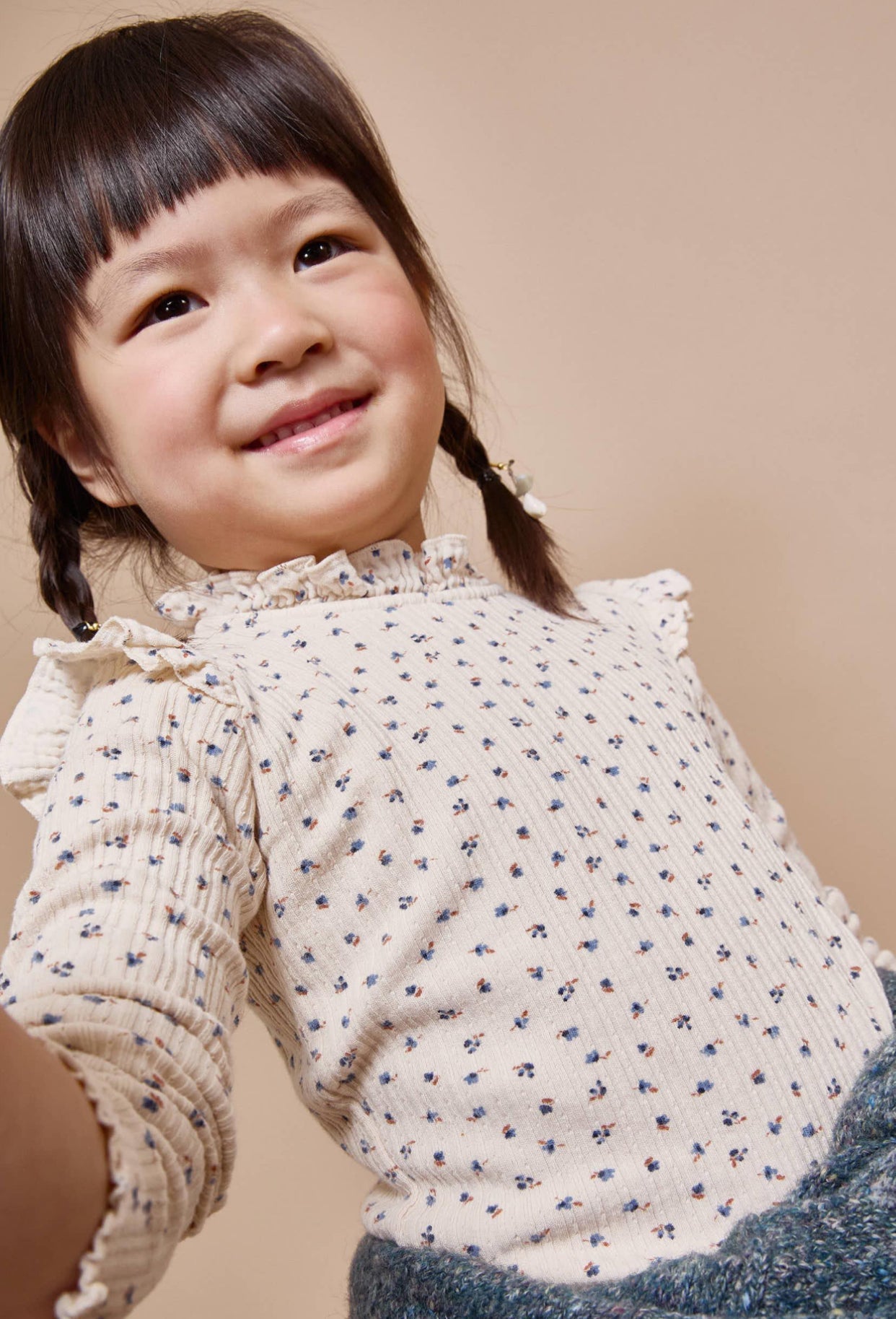 Langarmshirt Fall Rib Rose