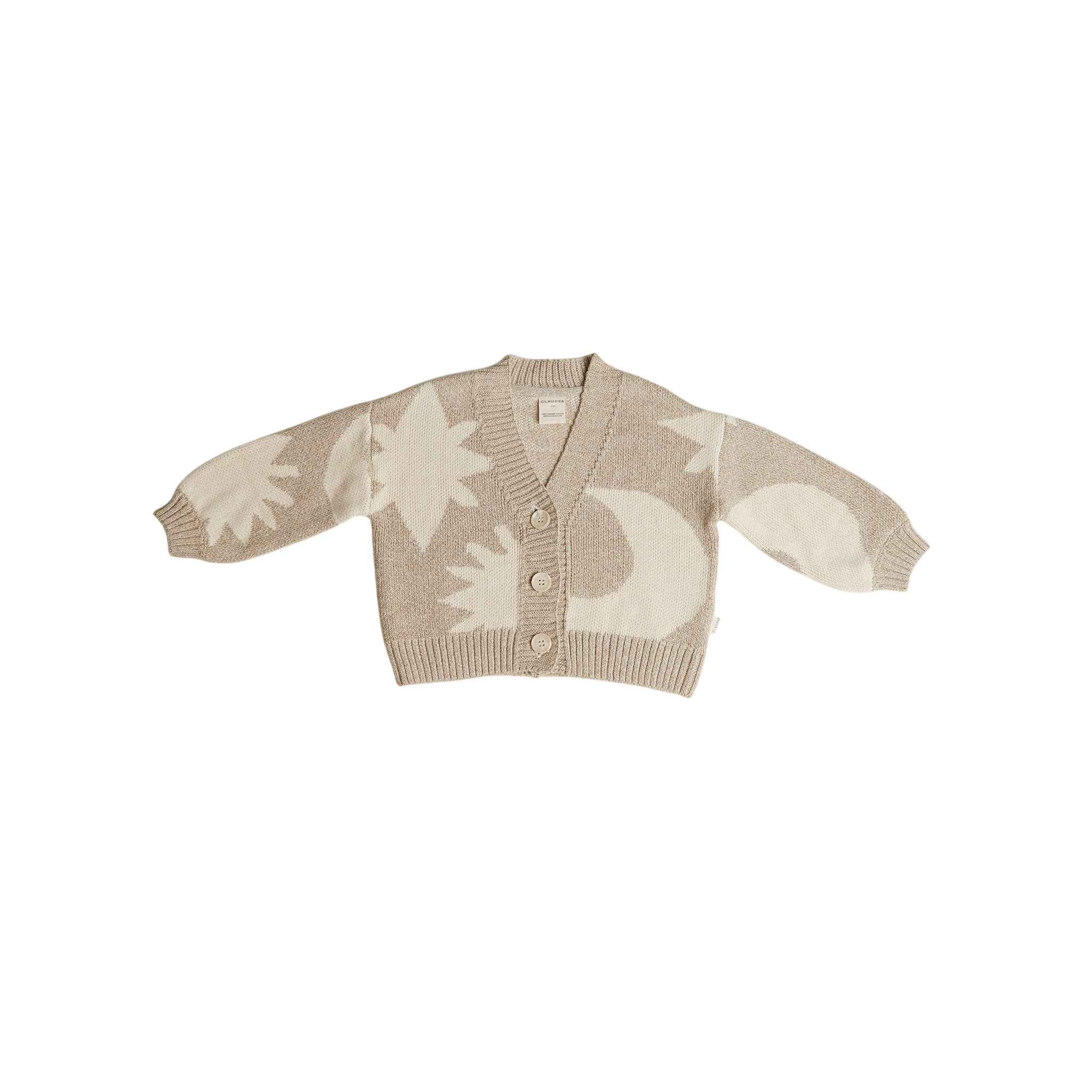 Cardigan Abstract Neutral Moon Star