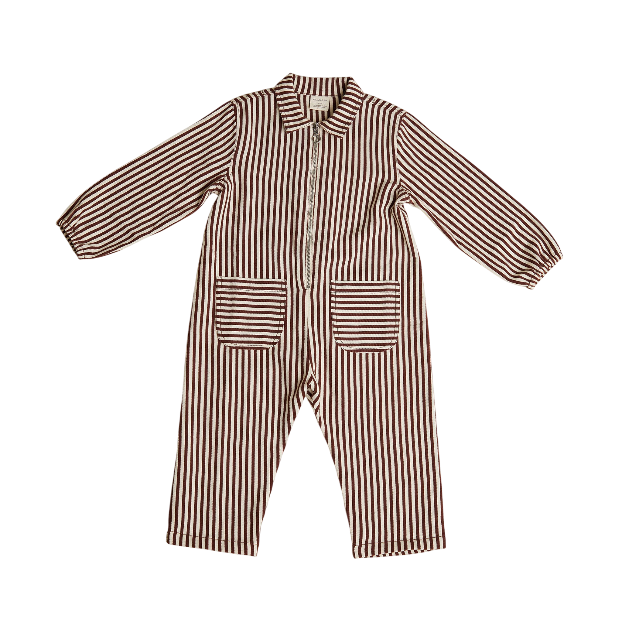 Overall Syd Maroon Stripe