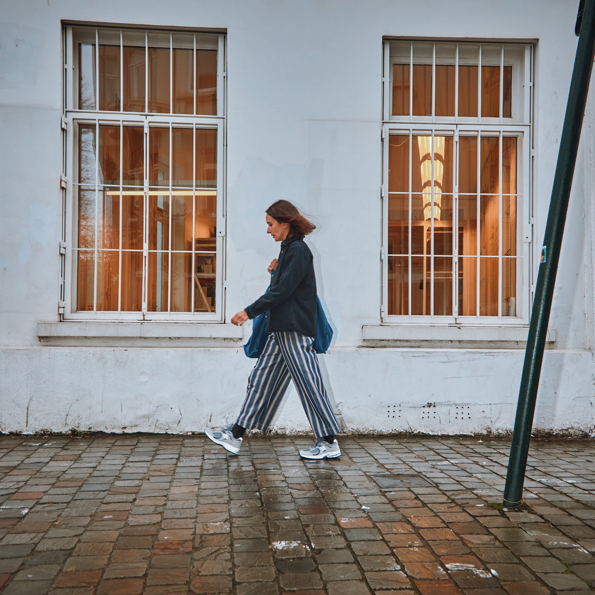 Pantalon adulte Santal Rayures Bleues