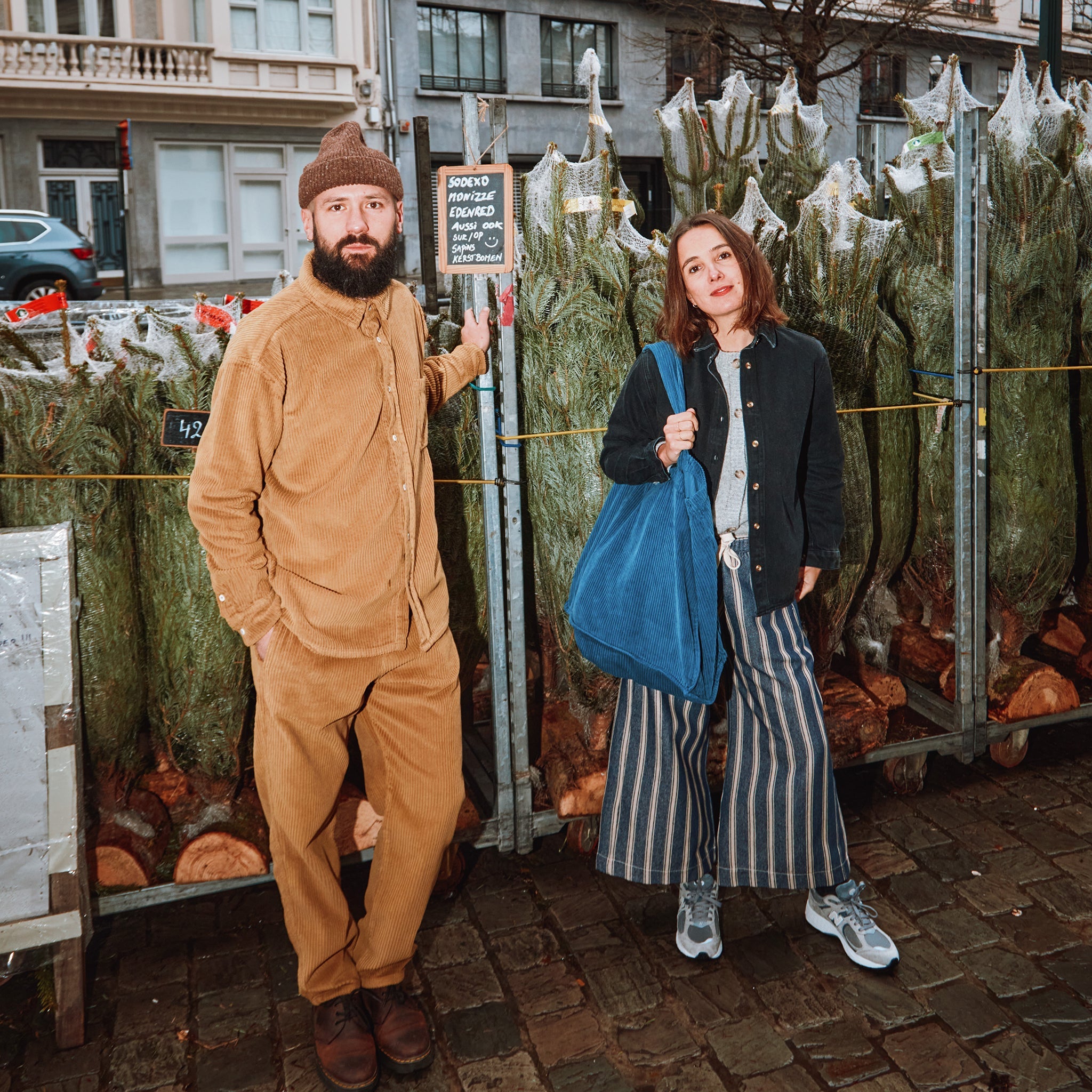 Pantalon adulte Santal Rayures Bleues