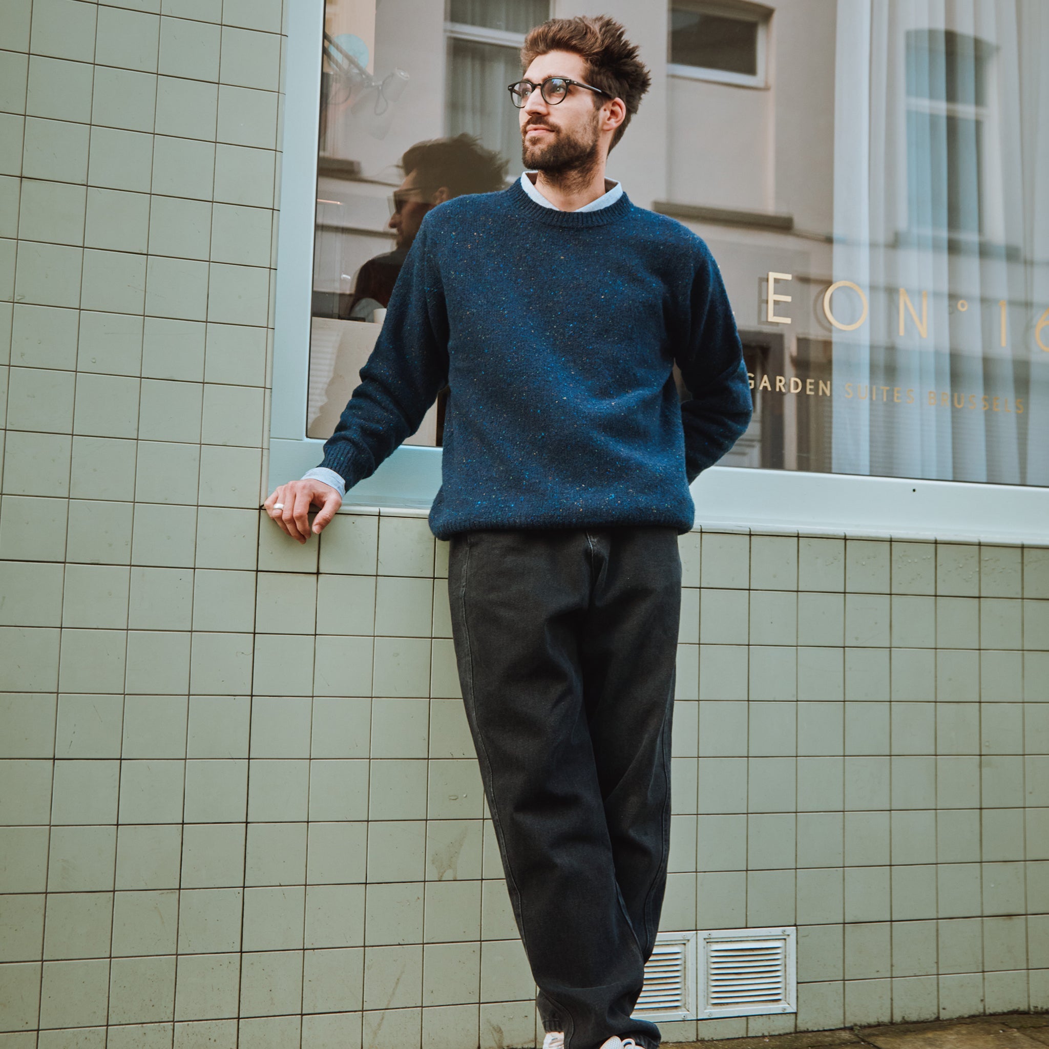 Adult Jeans Carotte Long Noir