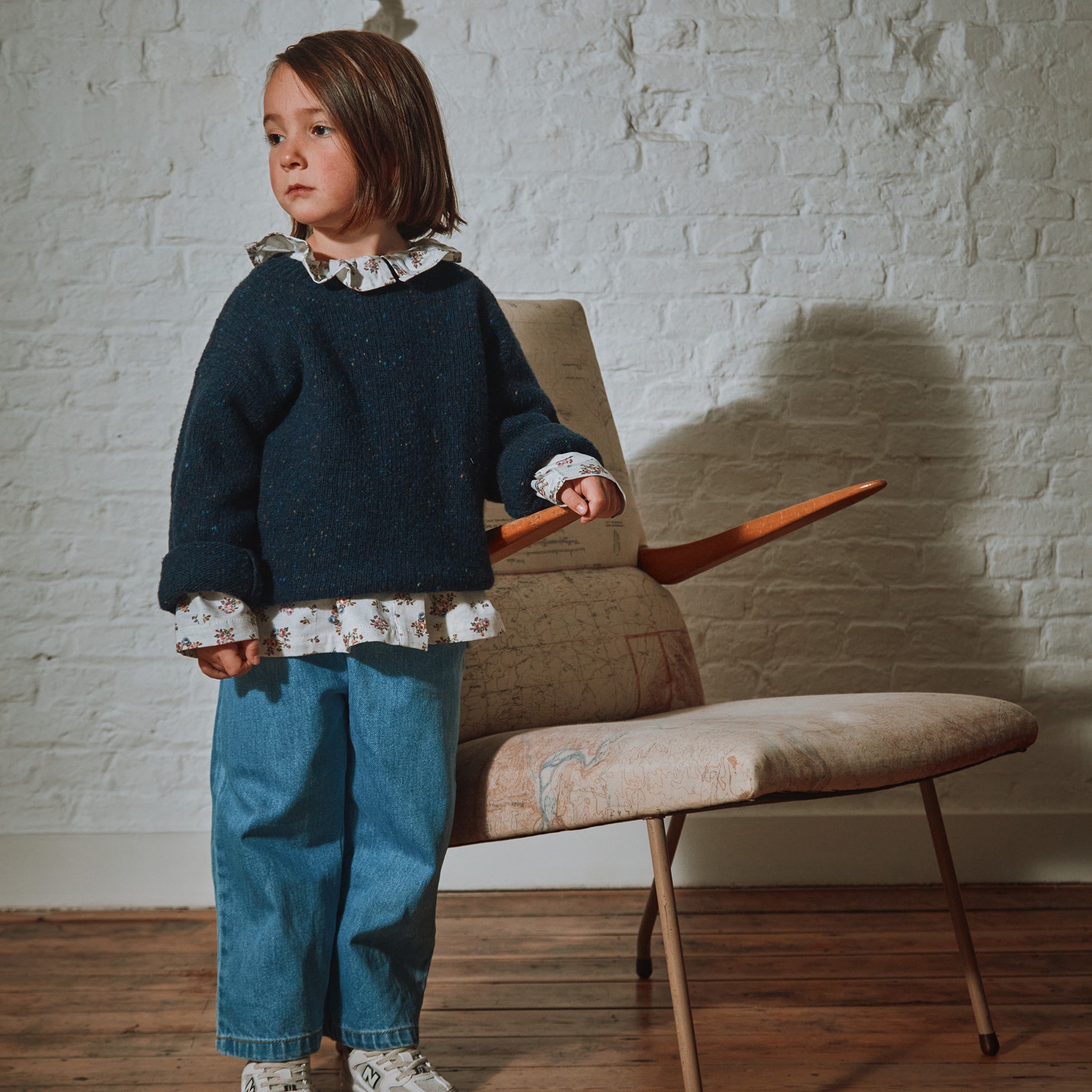 Blouse Colchique Motif Fleuri Rose Gris