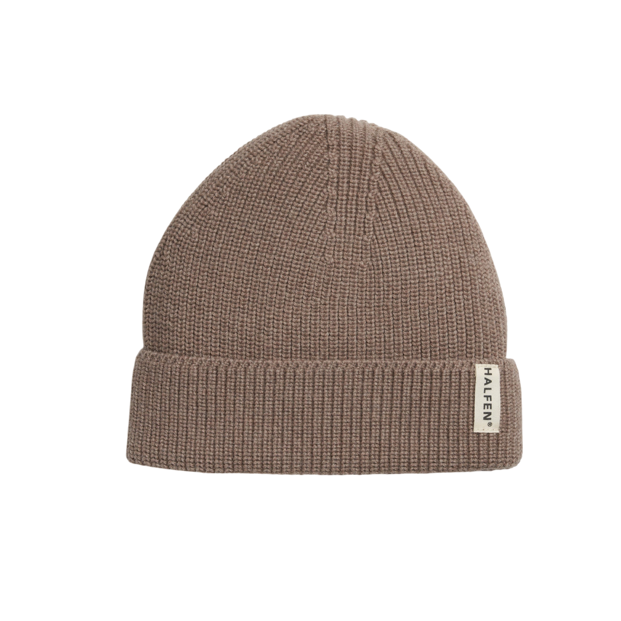 Beanie Merinowolle Nuss