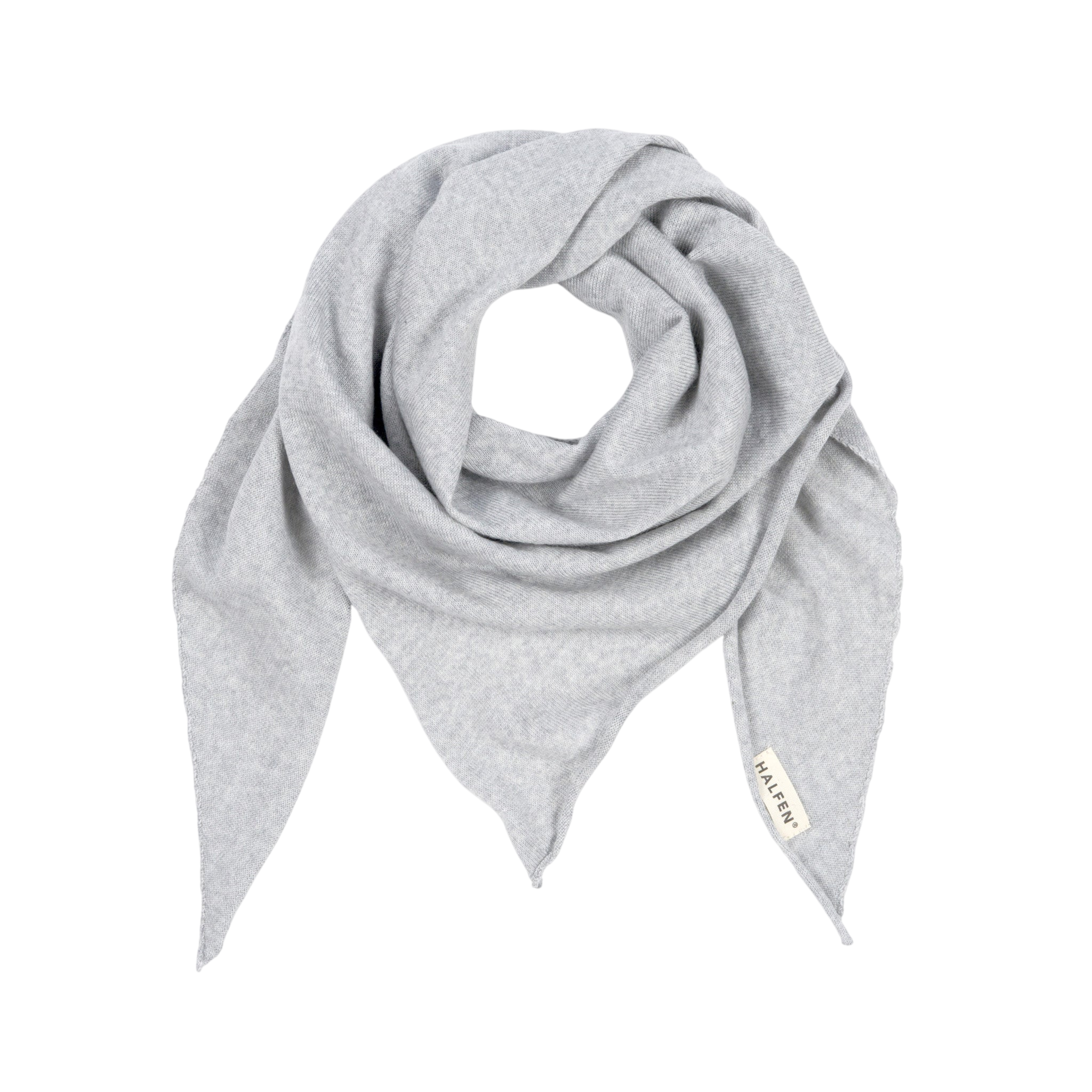 Dreiecksschal Merinowolle Grau
