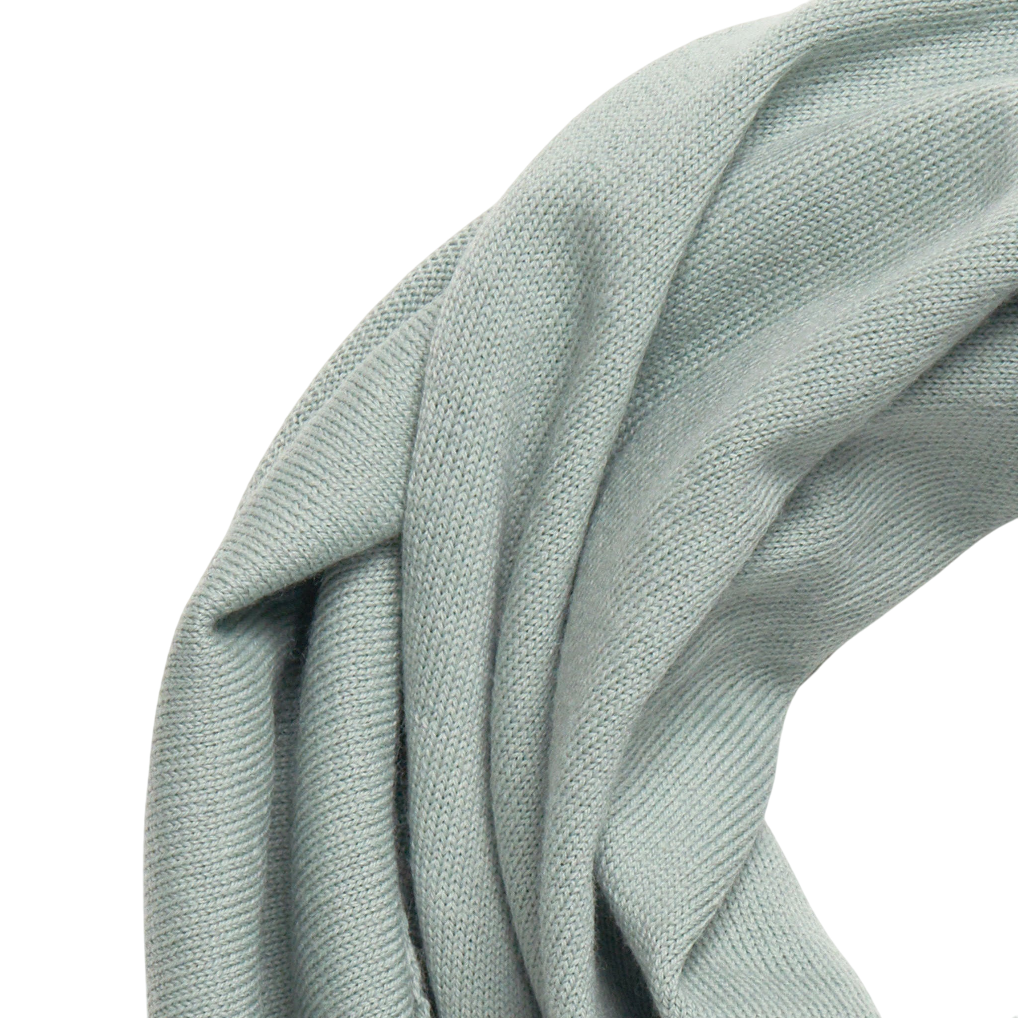 Triangular scarf merino wool mint