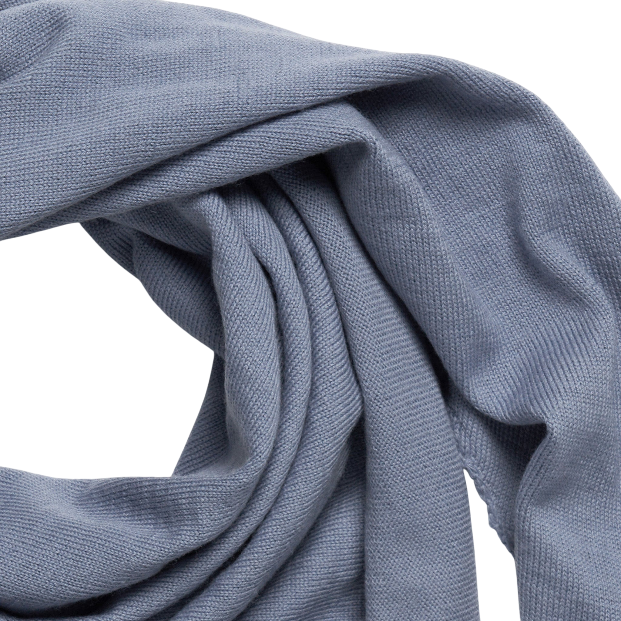 Dreiecksschal Merinowolle Rauchblau