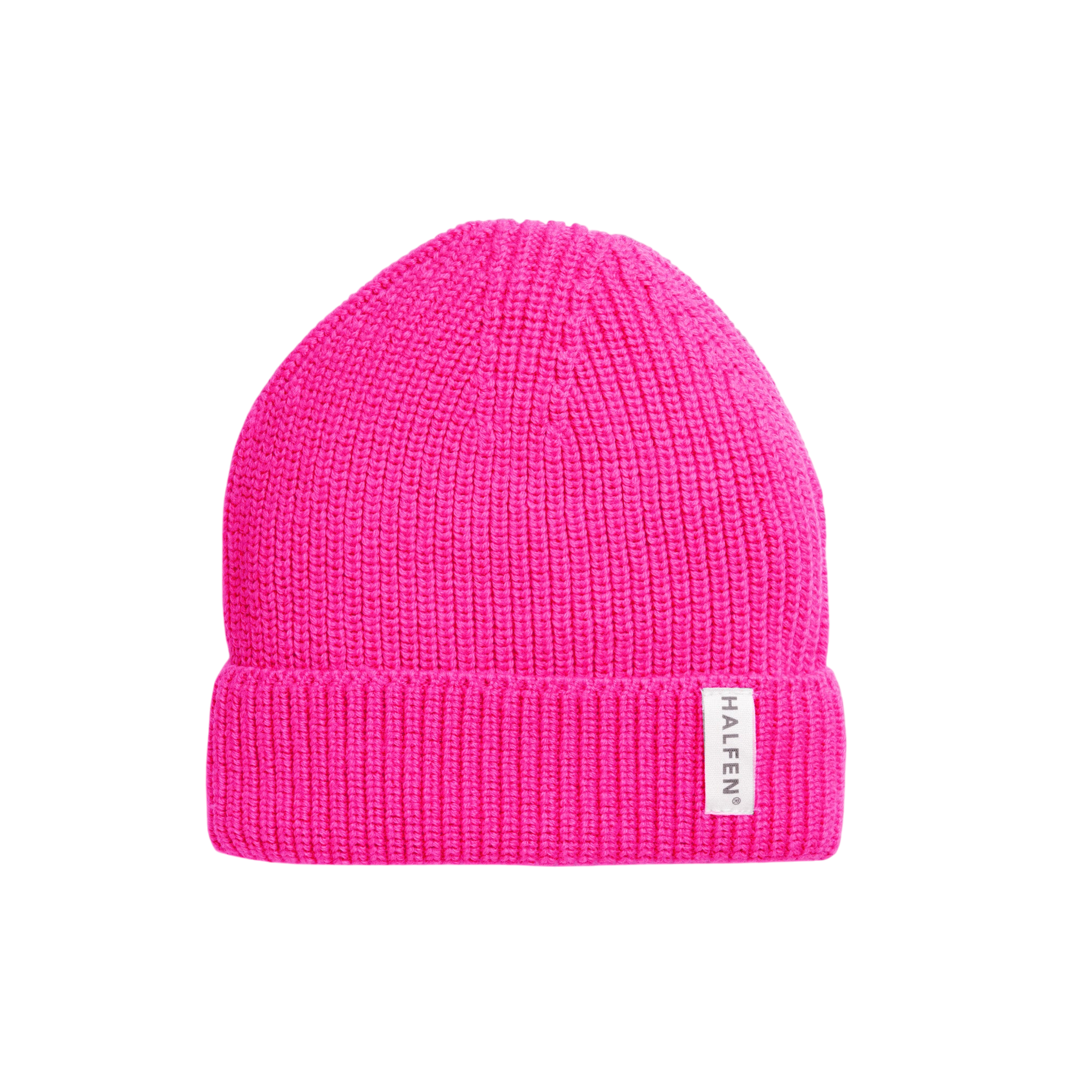 Adult Beanie Merinowolle Neon Pink