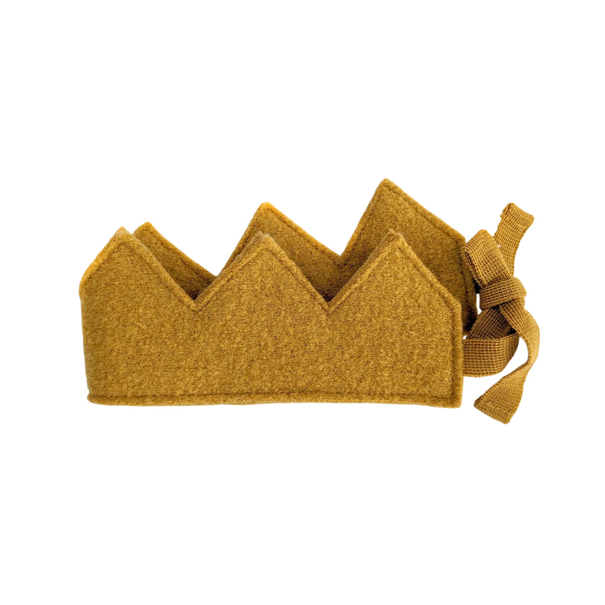 Geburtstagskrone Merinowolle curry