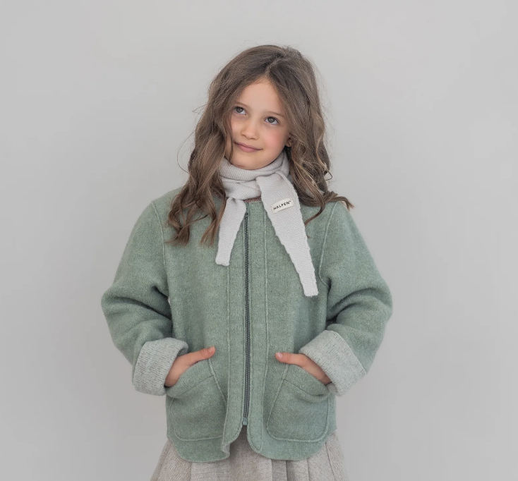 Scarf merino cashmere gray