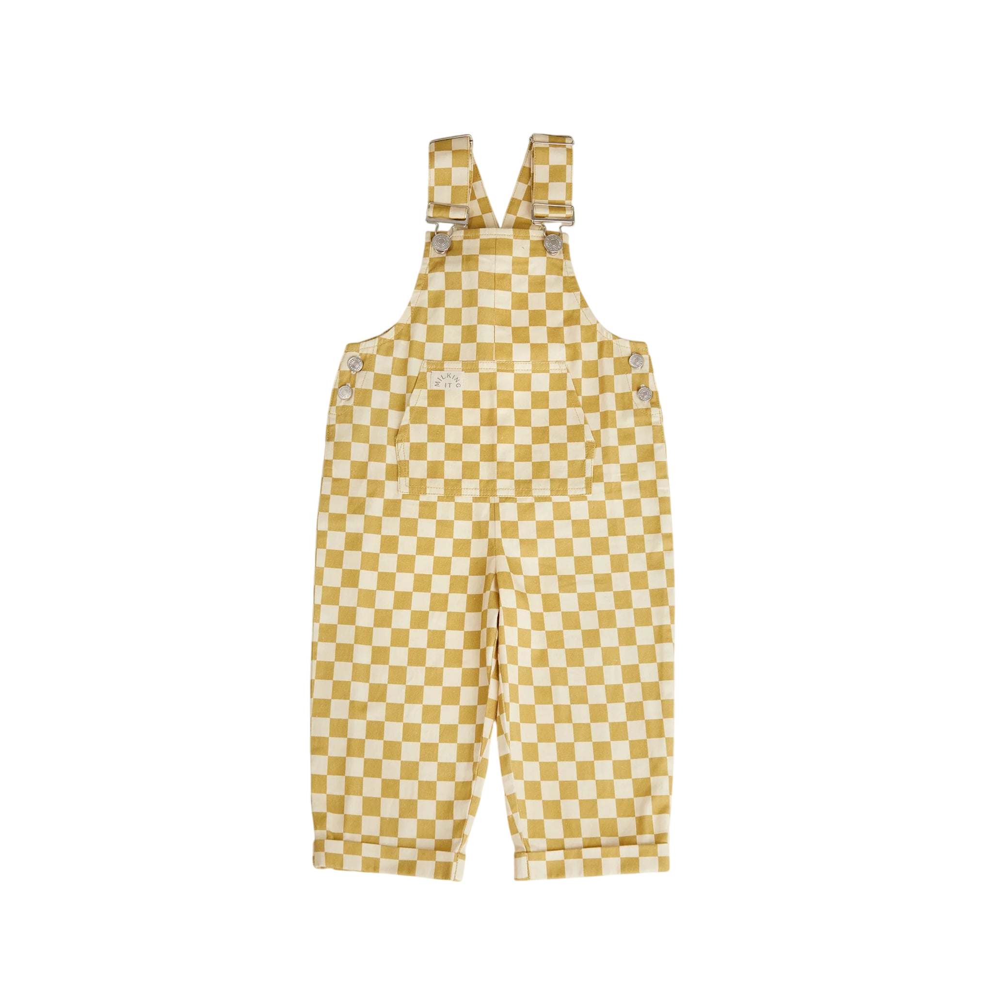 Latzhose Cecile Checkerboard Ochre