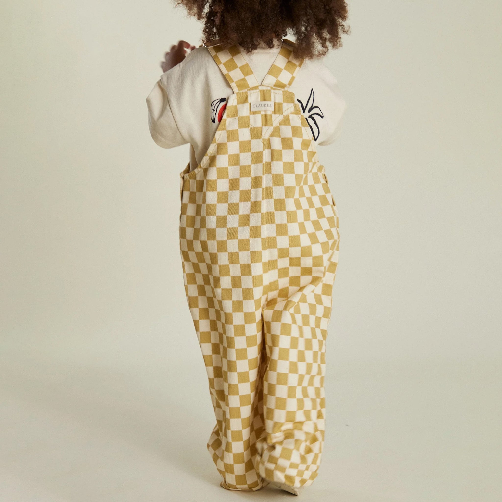 Dungarees Cecile Checkerboard Ochre