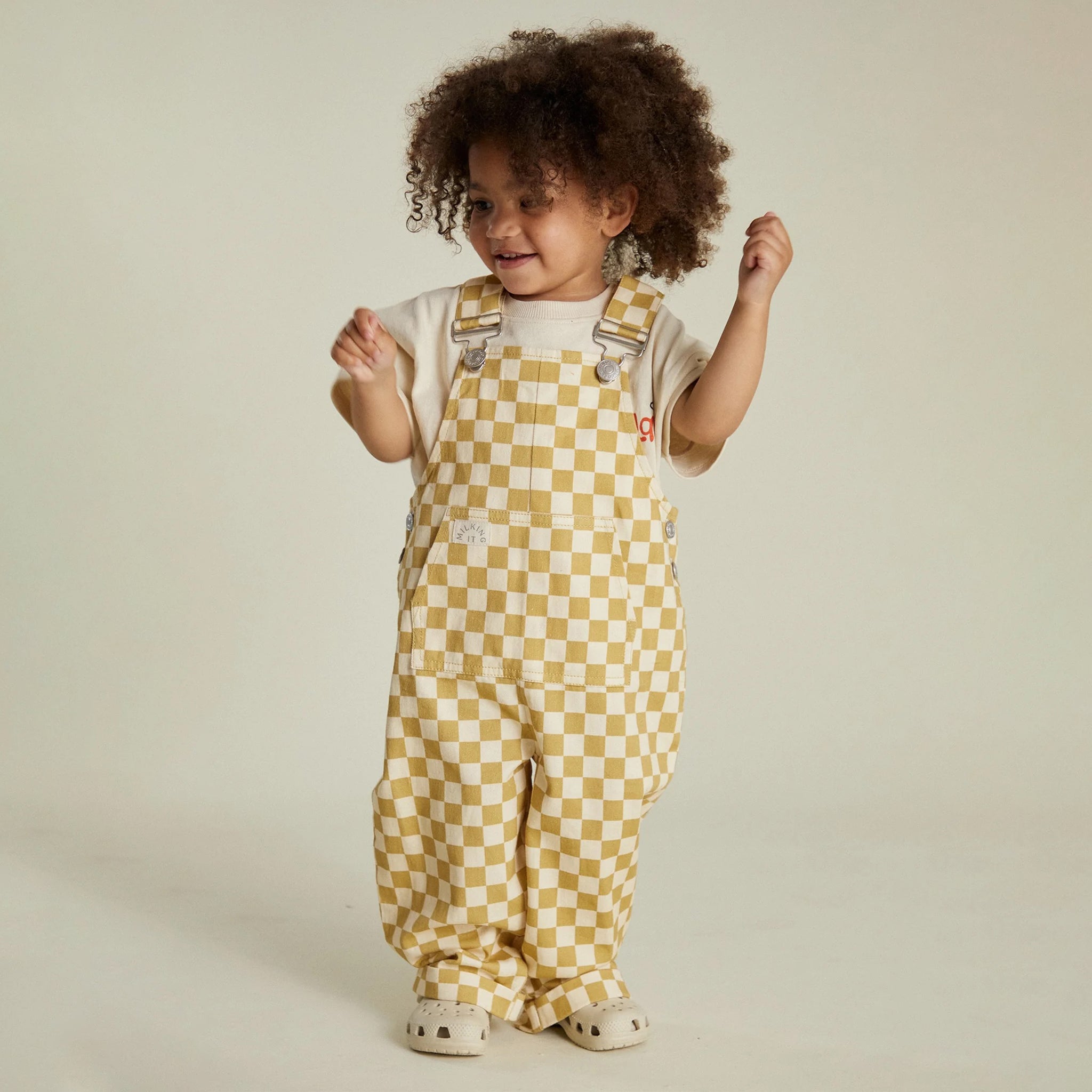 Dungarees Cecile Checkerboard Ochre