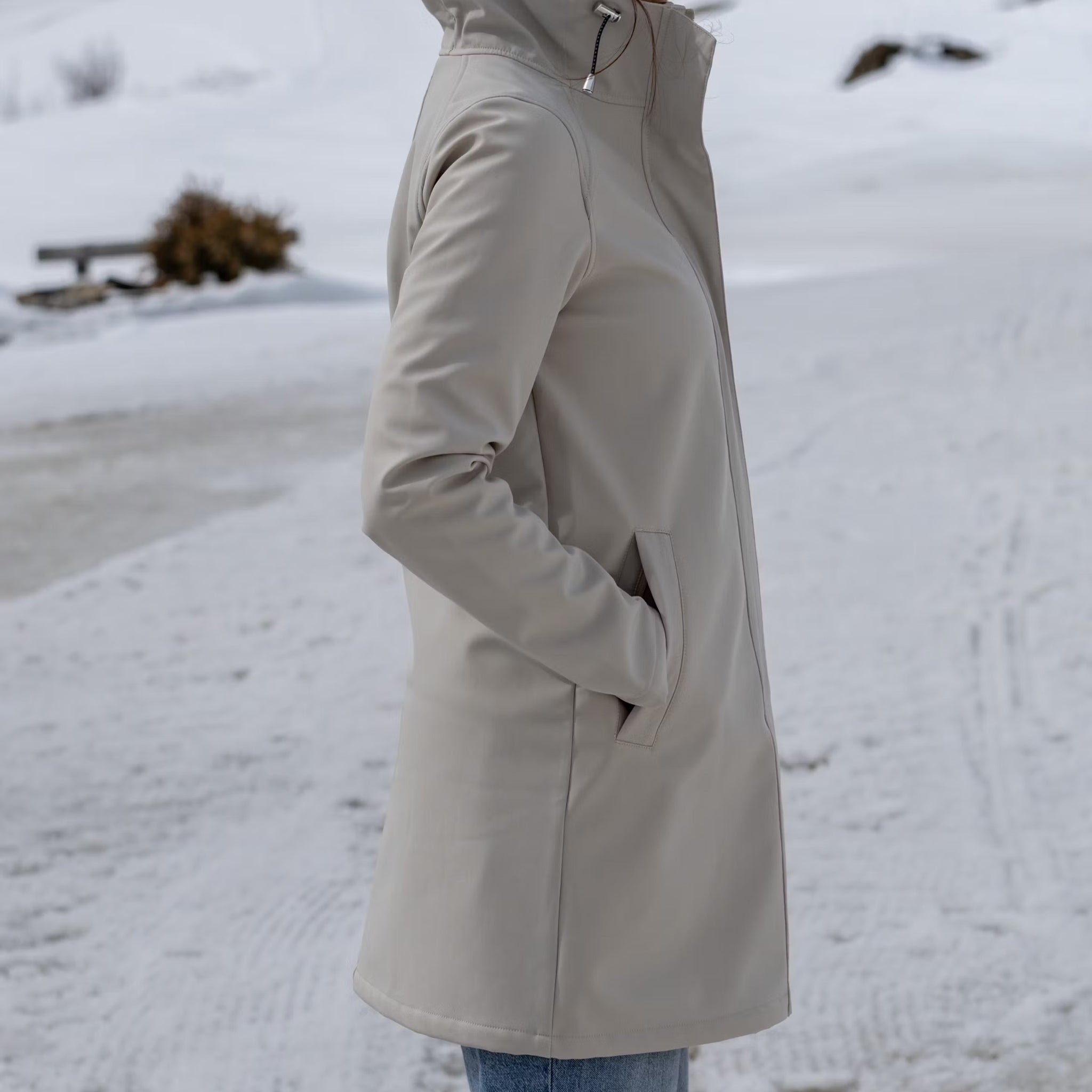 Frauen Mantel Astrid Soft Shell silver lining